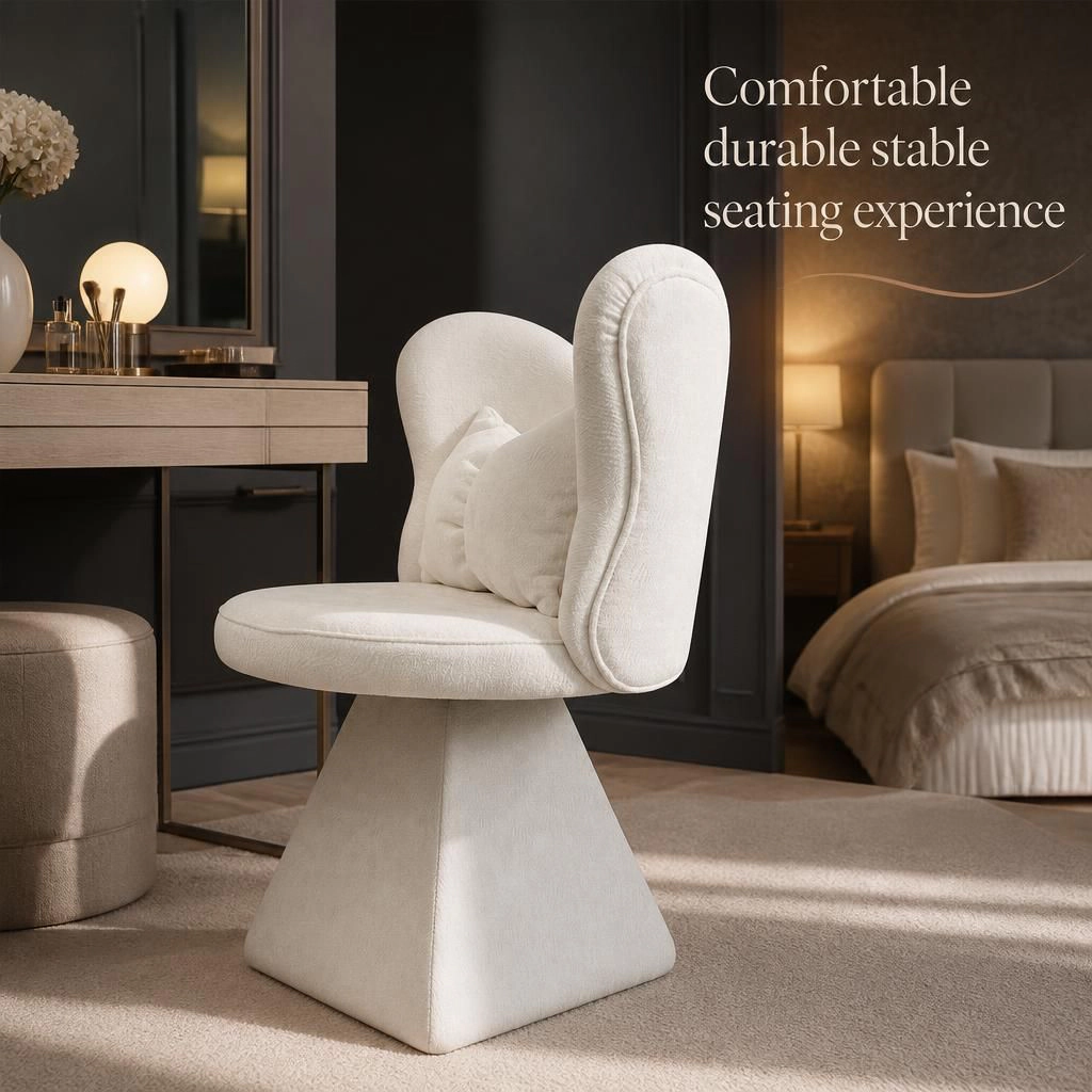 GOODSILO Compact Upholstered Fabric Accent Chair Armless Seating