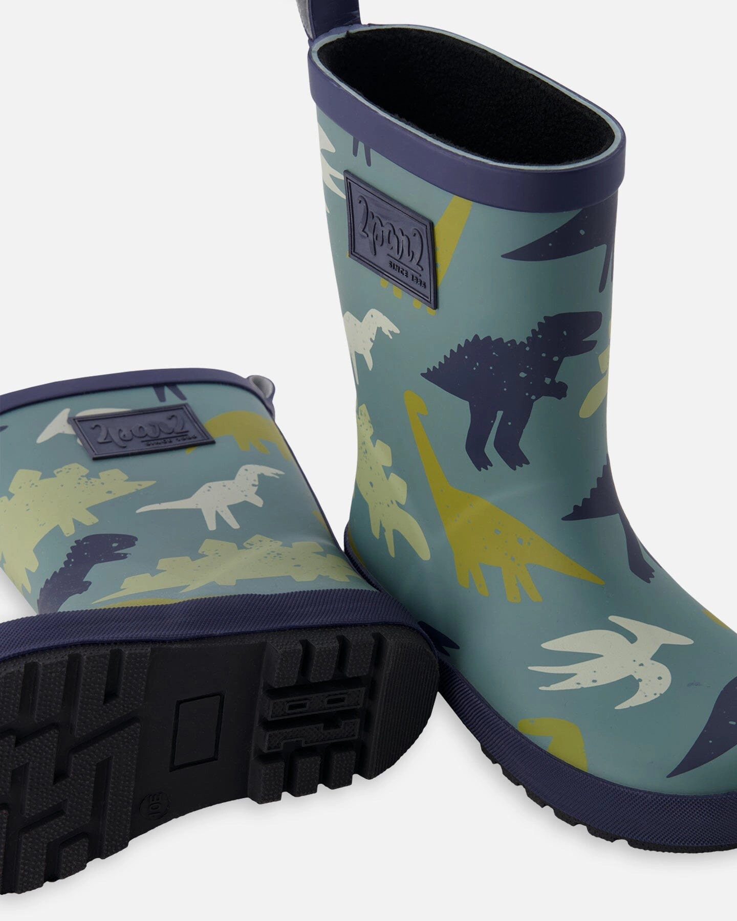 Deux par Boys Rain Boots Rubber Dinosaur Print