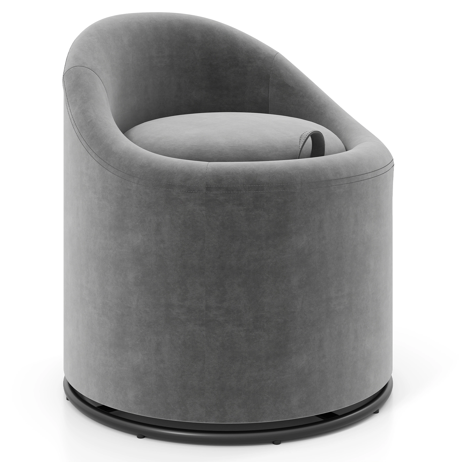 LJG Barrel Chair with Storage 360° Swivel Upholstered Vanity