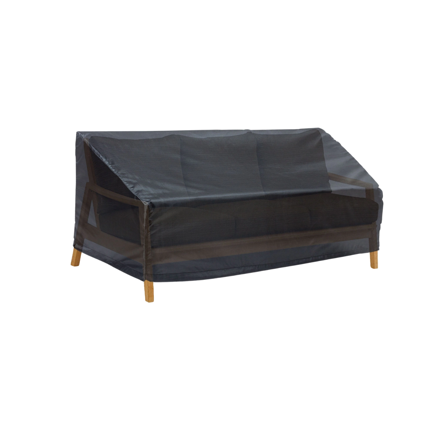 Summerset Shield Gold 2-Layer Polyester Fabric Outdoor Sofa Cover - 82x32", Charcoal Grey