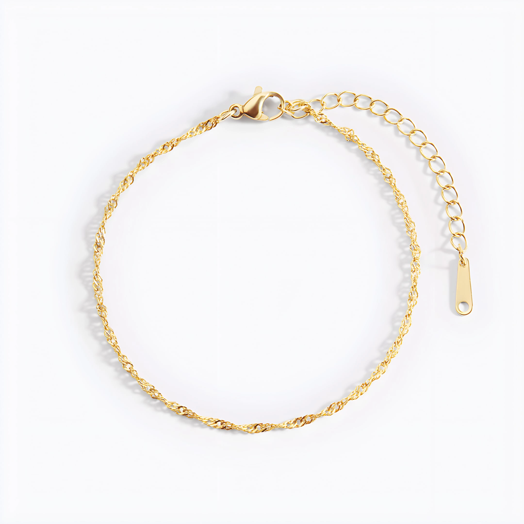 Mint & Lily Women's Singapore Twist Chain Bracelet