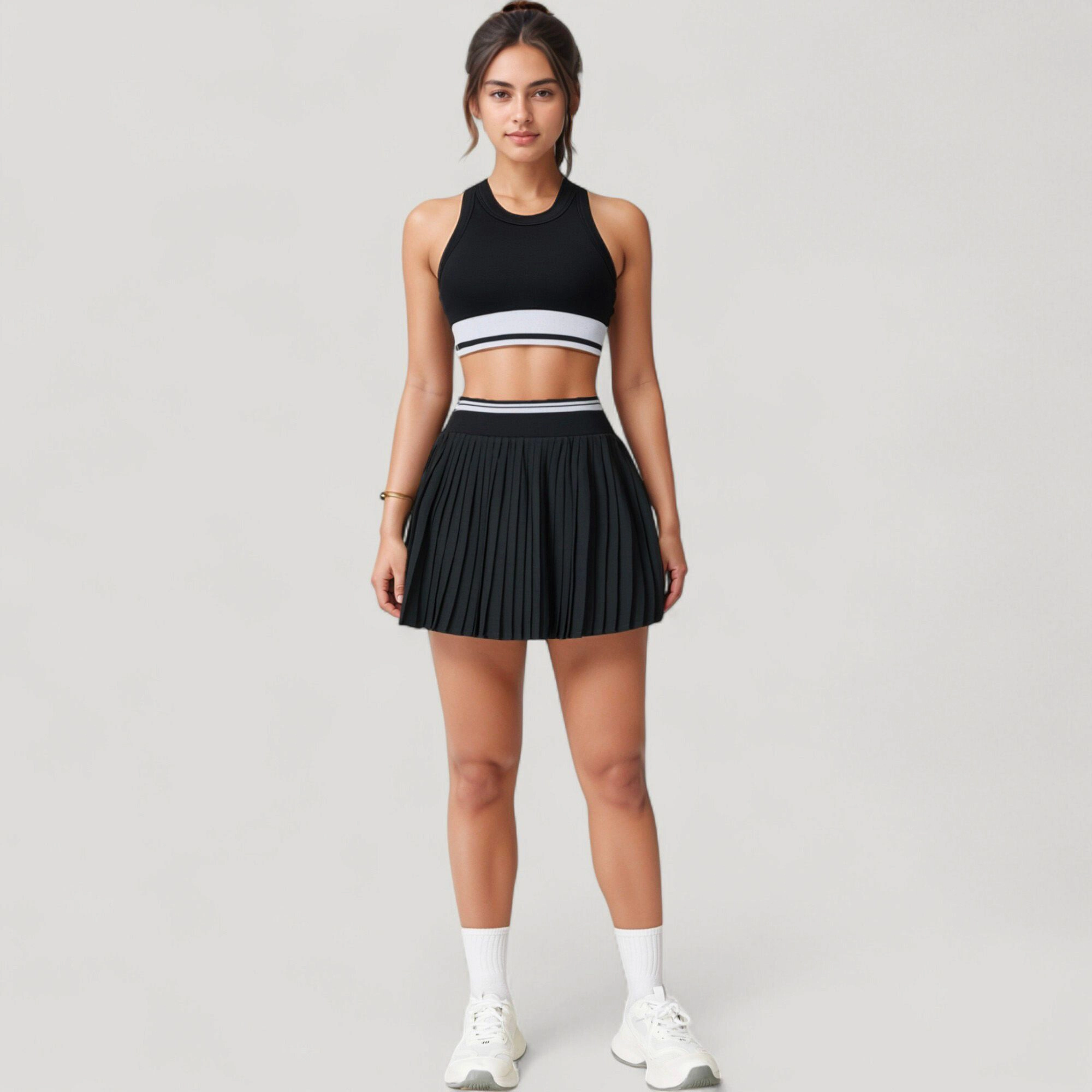 Anna-Kaci Women's Pleated Tennis Skirt with Built-In Shorts and Side-Pocket