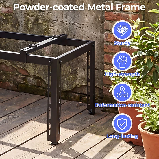 SUGIFT Black 400-lb Capacity Adjustable Mini Split Ground Stand with Anti-Vibration Pads for Outdoor Condensers