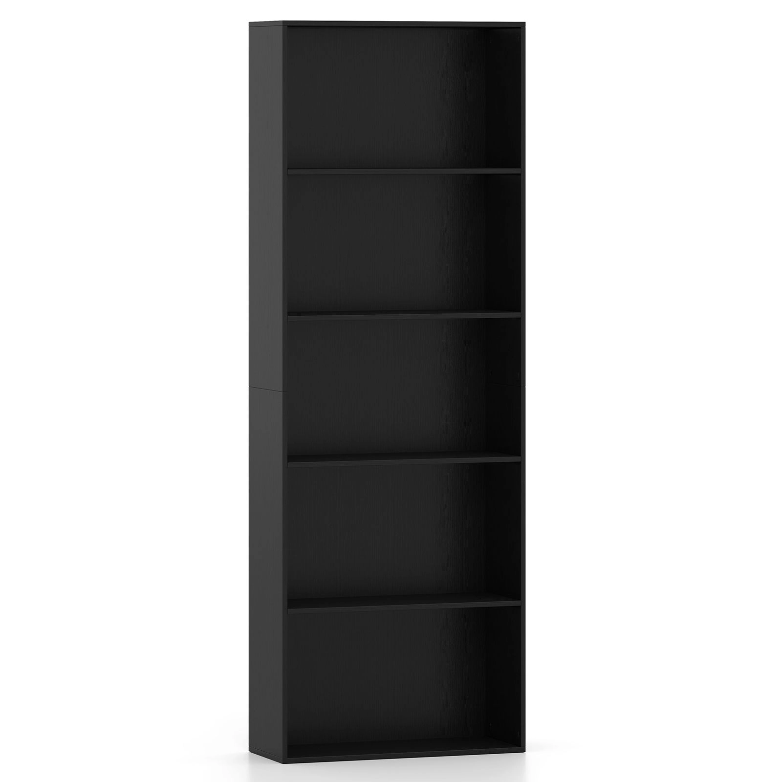 SlickBlue Unisex Tall Storage Bookshelf with 5 Display Shelves