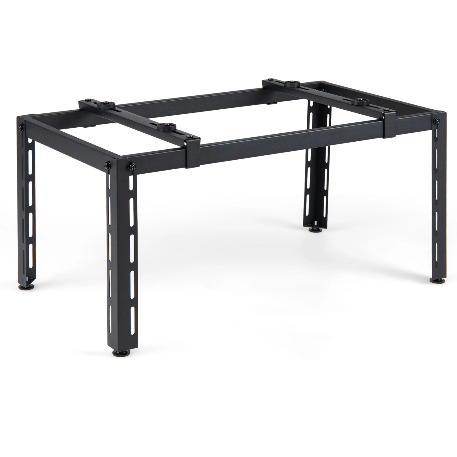 SUGIFT Black 400-lb Capacity Adjustable Mini Split Ground Stand with Anti-Vibration Pads for Outdoor Condensers