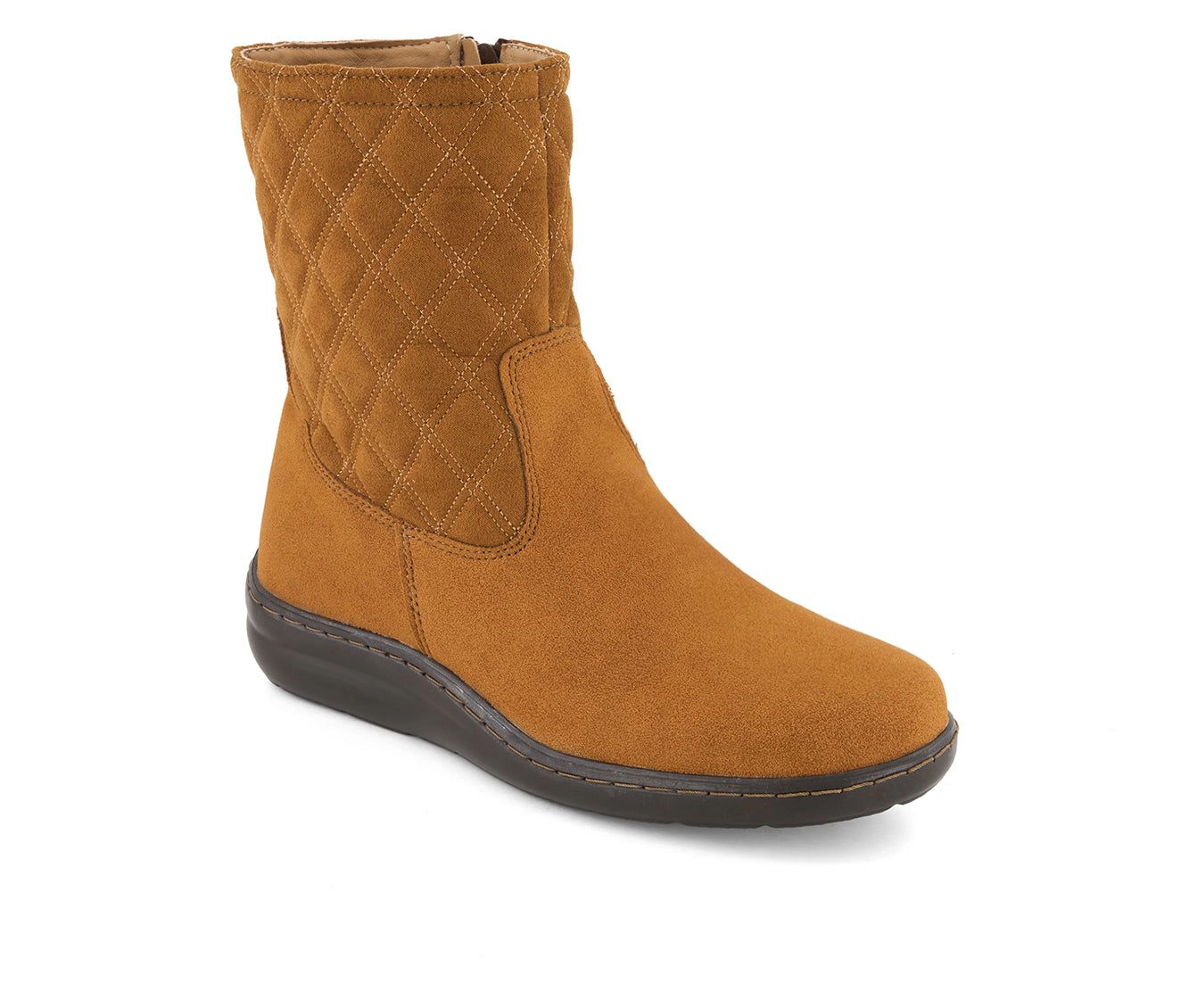 Andrea Womens Peachskin Touch Quilted Boots