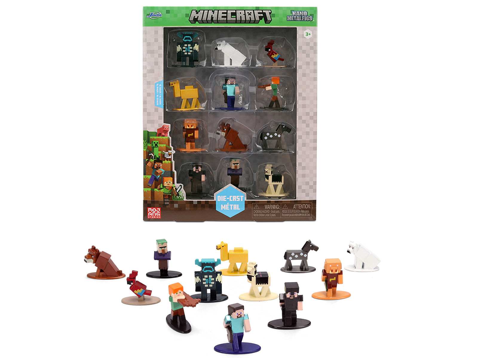 Jada Set of 12 Diecast Figures "Minecraft" Video Game Wave 2 "Nano Metalfigs" Series Diecast models by Jada