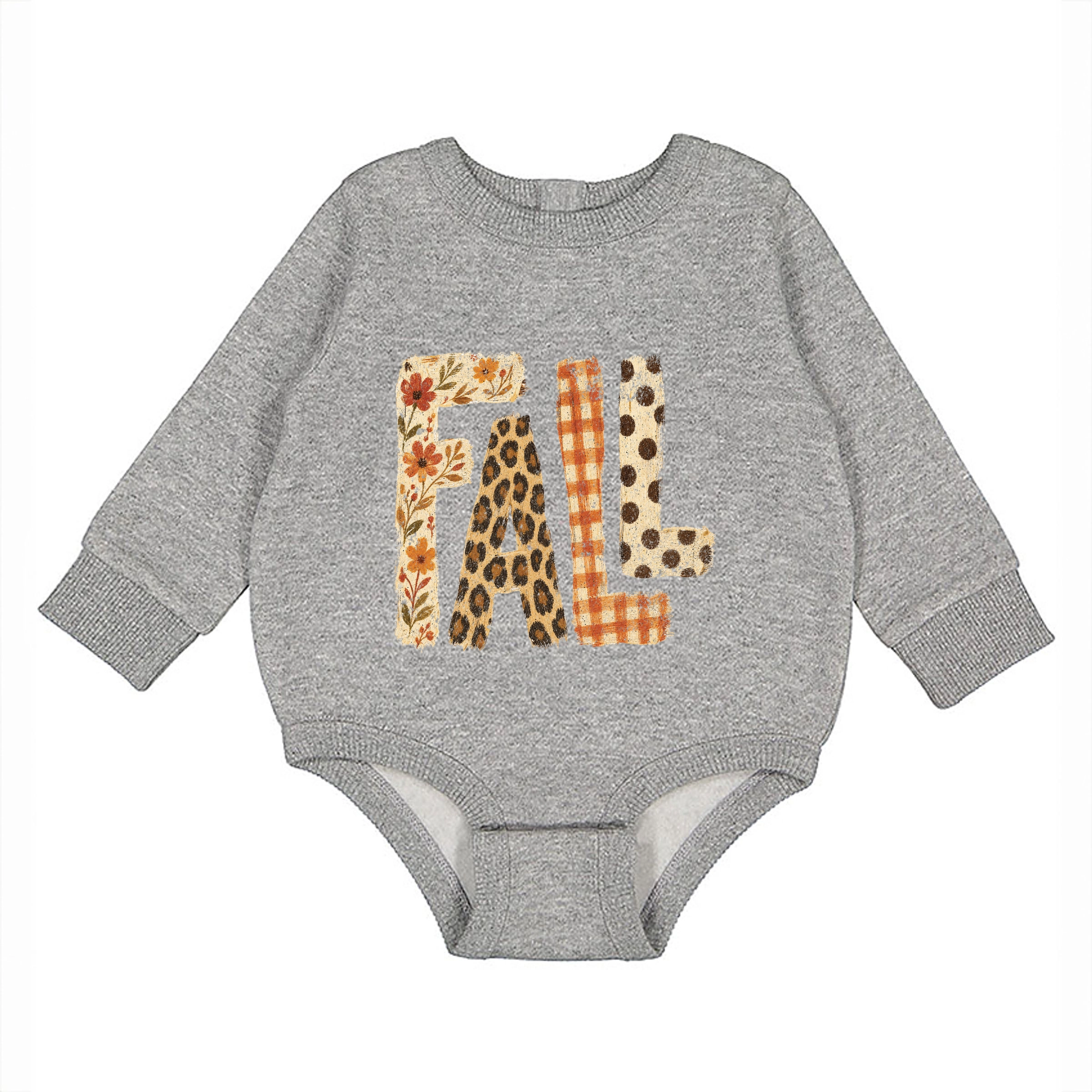 The Juniper Shop - Infant Fleece BodySuit Fall Bold Patterns