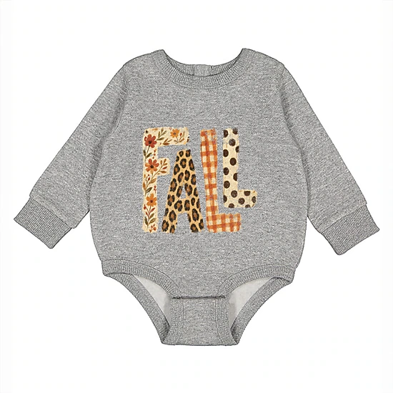 The Juniper Shop - Infant Fleece BodySuit - Fall Bold Patterns