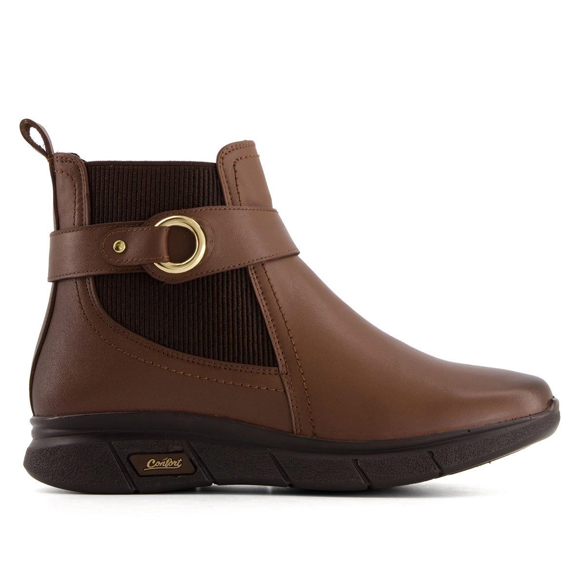 Andrea Leather Booties, Ultra Comfort