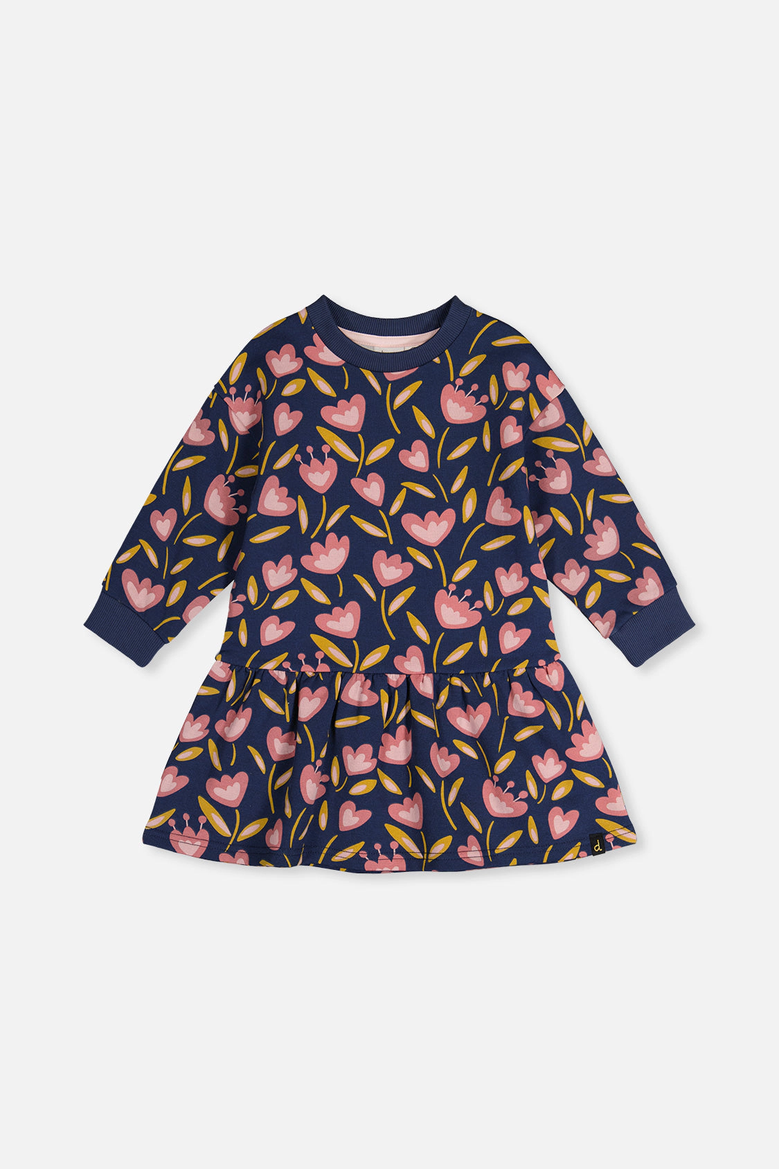 Deux par Girls Tulip Print French Terry Dress
