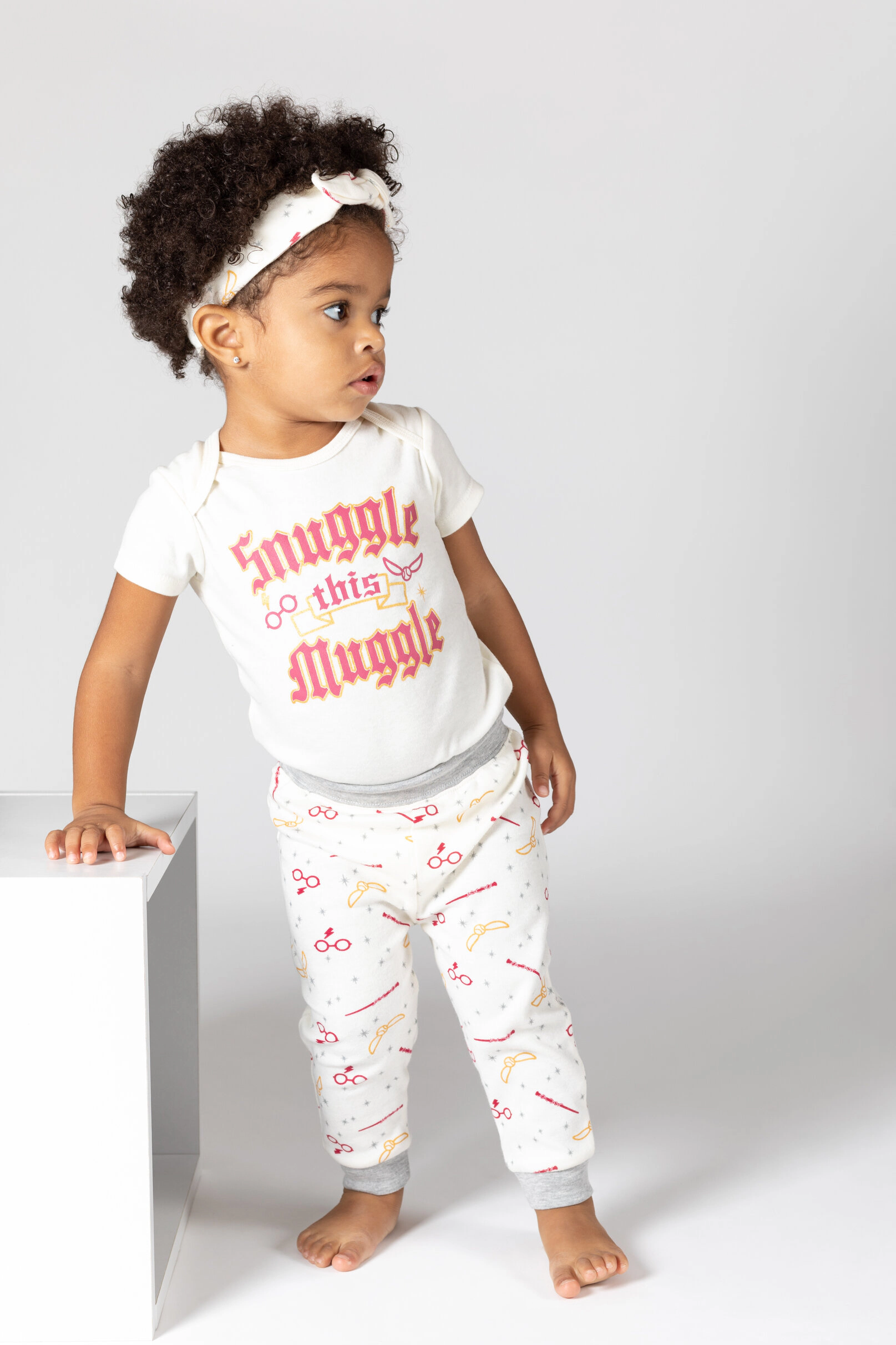 Harry Potter Baby Girls' Bodysuit Pants and Headband Set