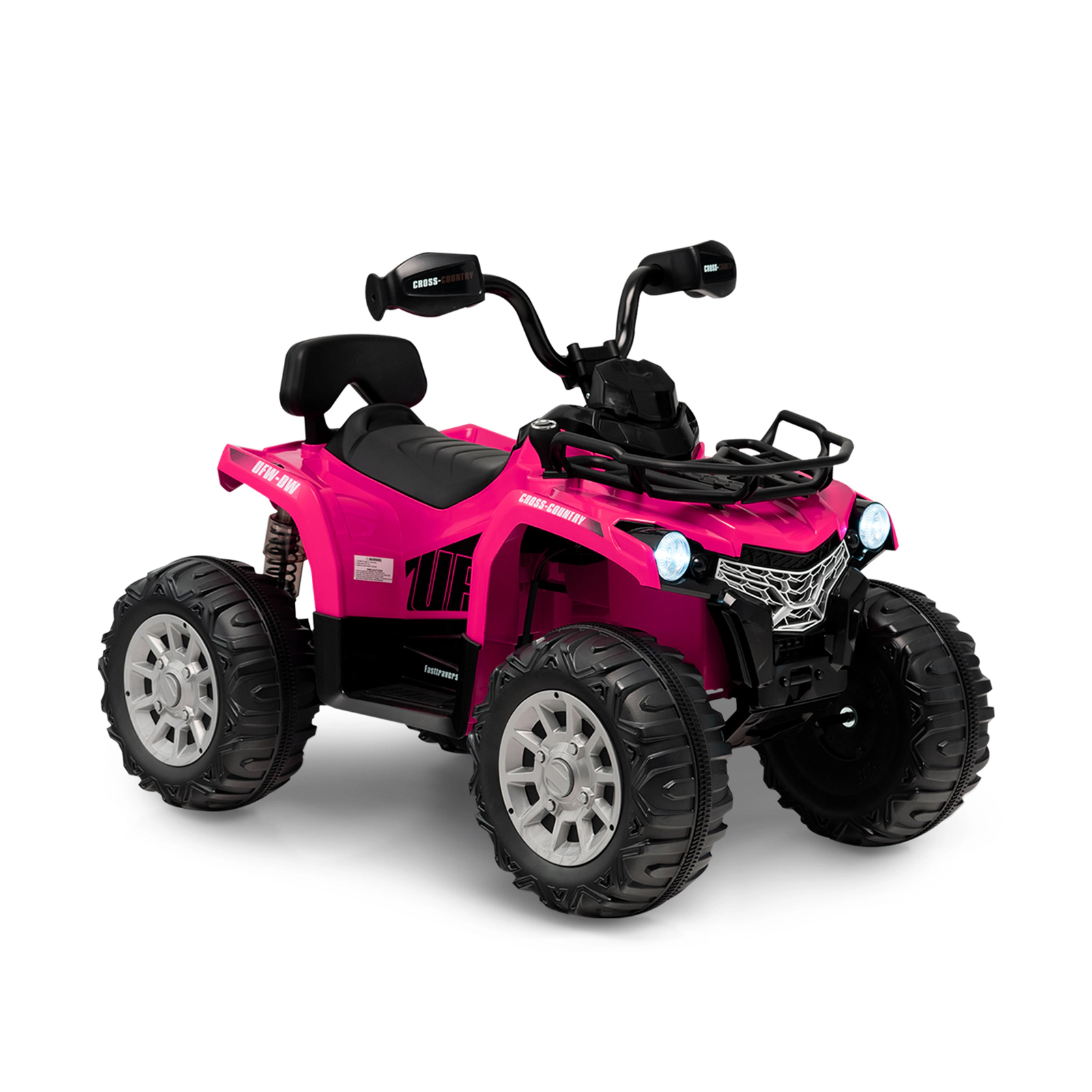 SUGIFT 12V Battery-Powered Kids Ride On ATV 4 Wheeler with MP3 and Headlights 66-lb Capacity Ages 3-8 Pink