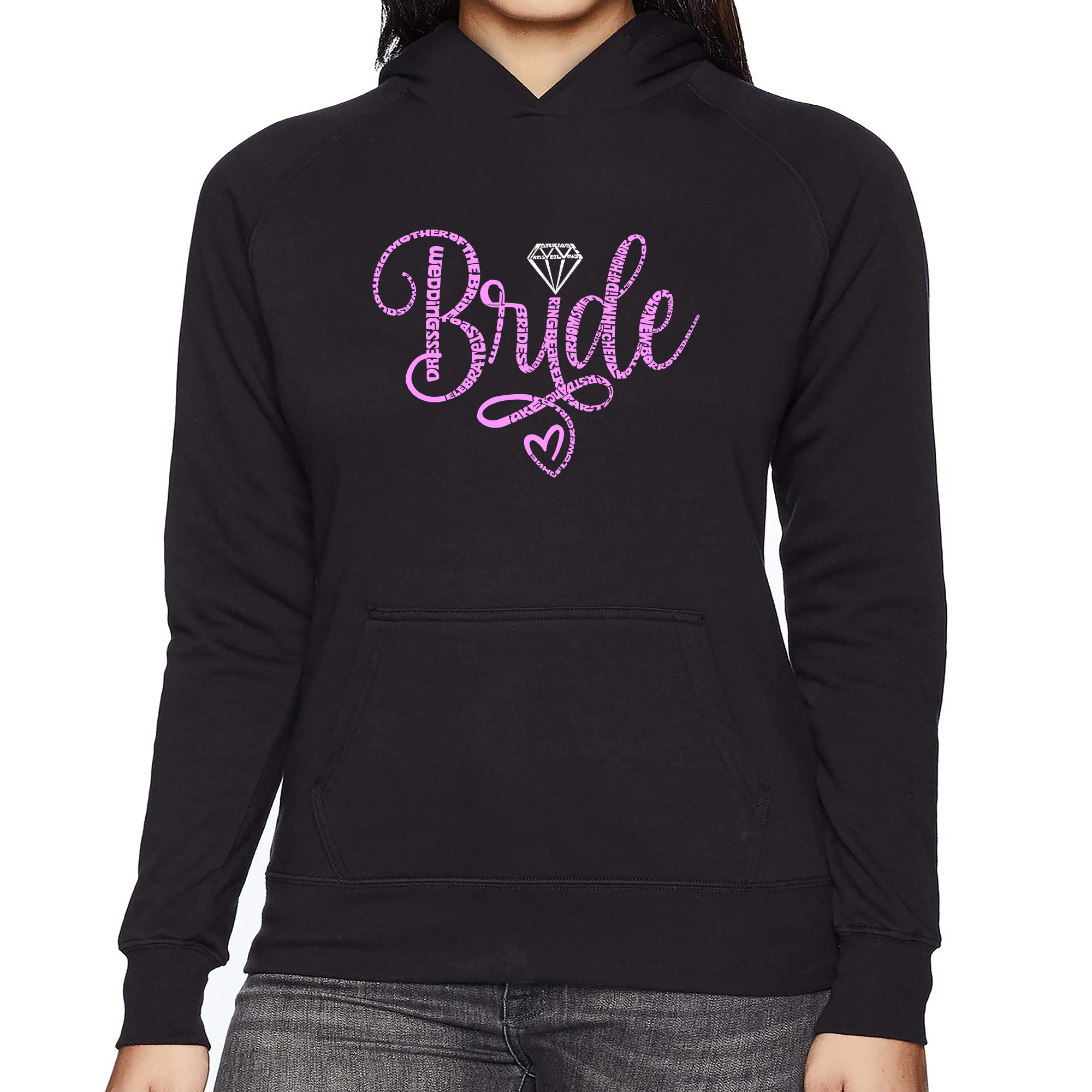 LA Pop Art Bride - Women's Word Hooded Sweatshirt