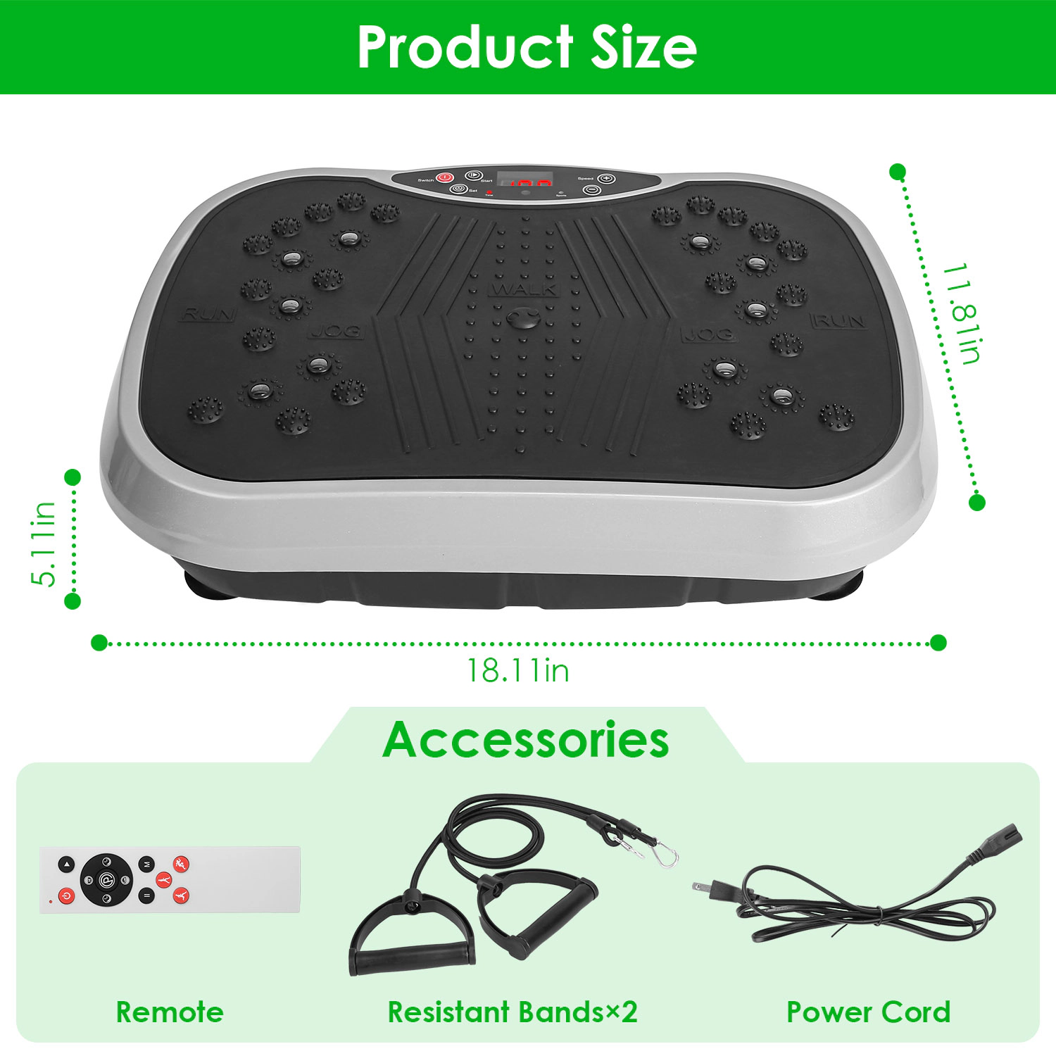 GBruno Whole Body Vibration Platform With Bands