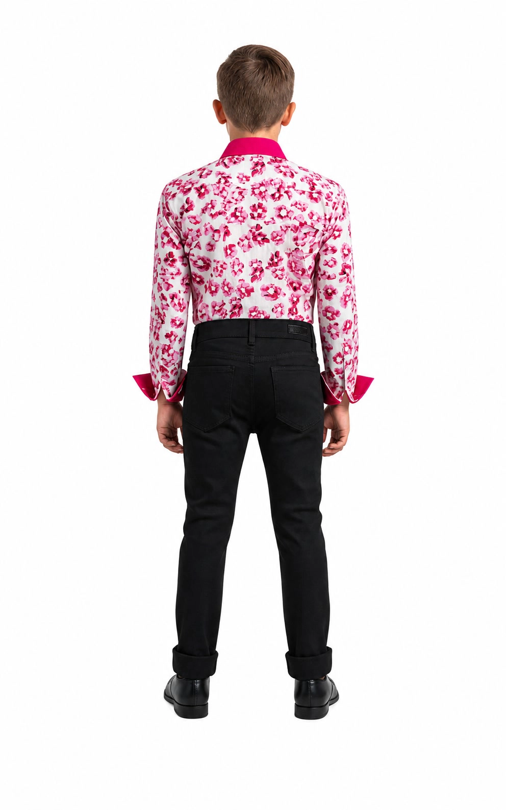 Elie Balleh Boys Slim Fit Floral Button-Down Shirt