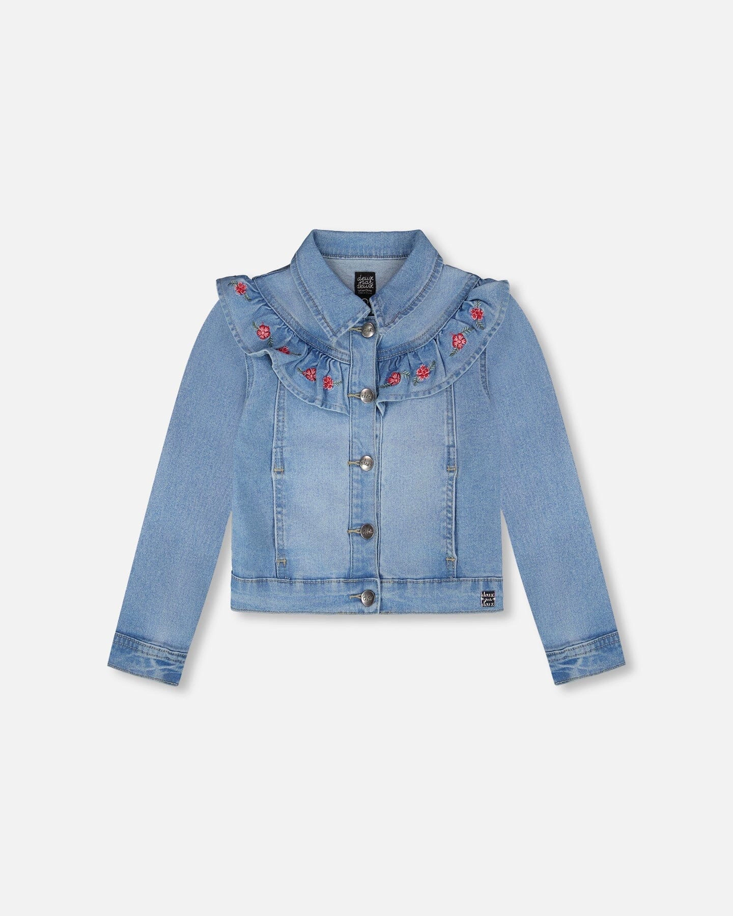 Deux par Girls Denim Jacket with Embroidery