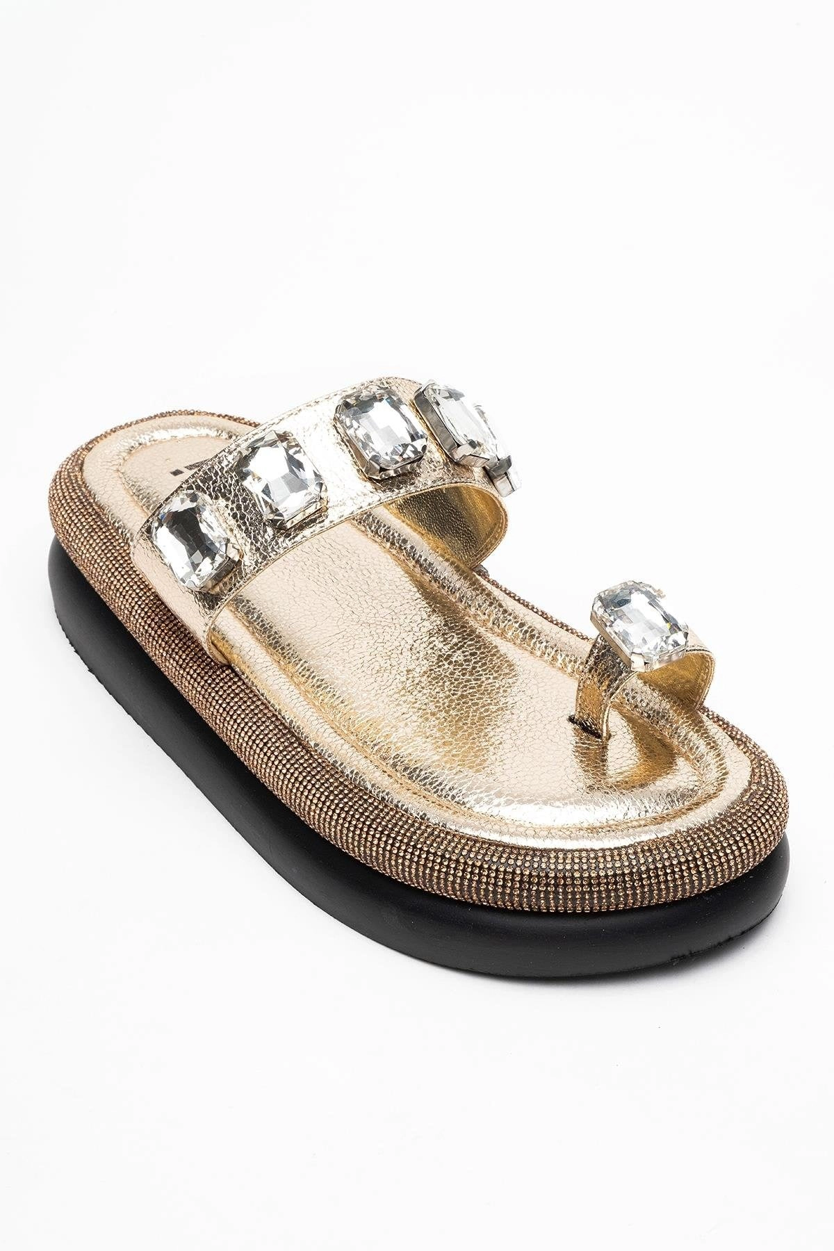 Prologue Shoes Womens Evans Jeweled Platform Sandal