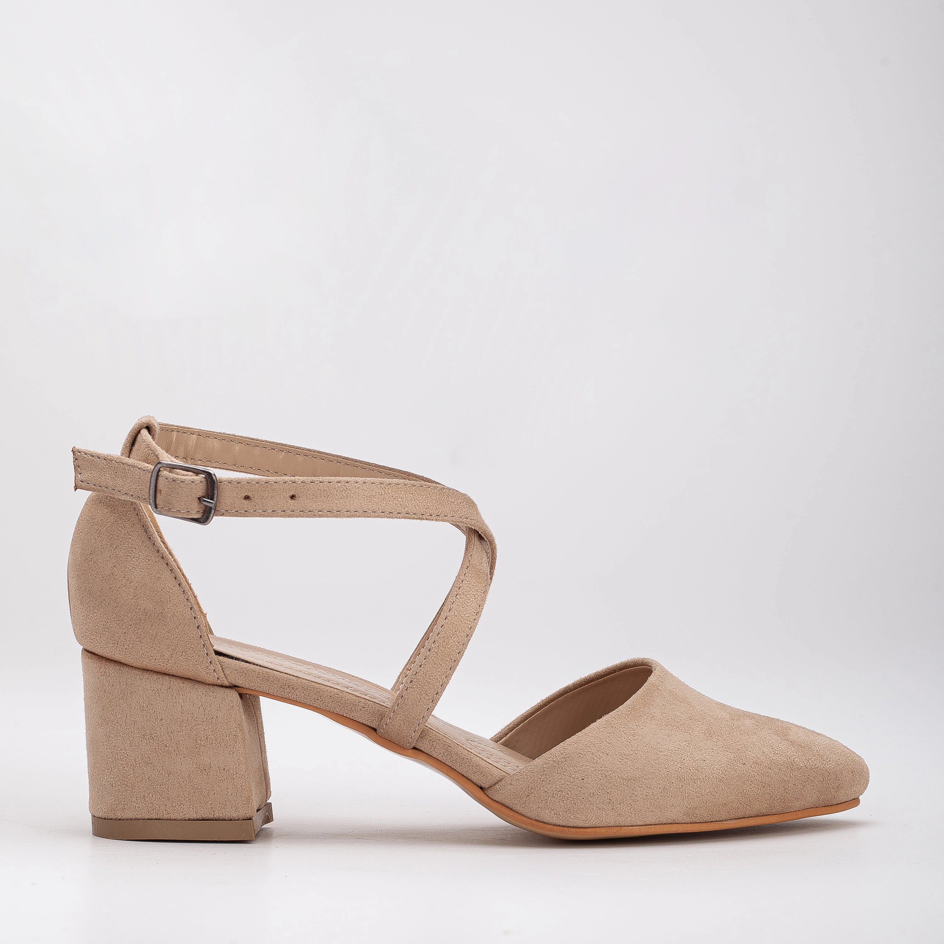 Forever & Always Womens Dolly Low Block Heel Pumps