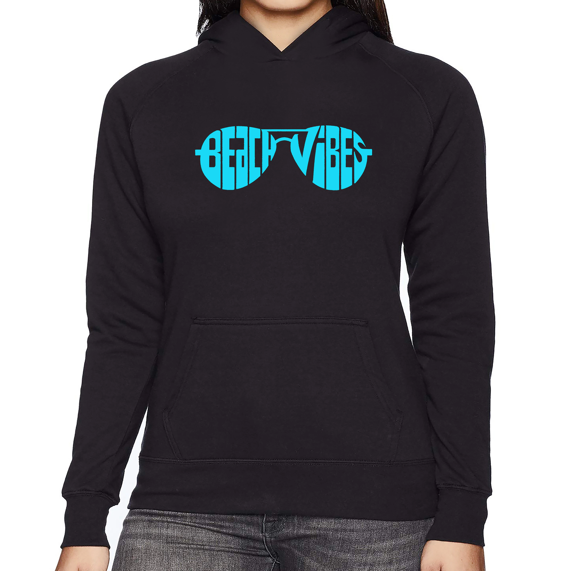 LA Pop Art Beach Vibes - Women's Word Hooded Sweatshirt
