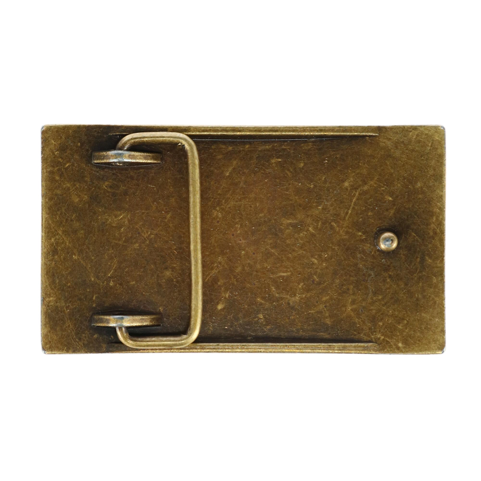 CTM American Flag Bronze Belt Buckle