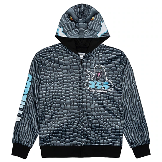 Godzilla Matching Family Cosplay Fleece Zip-Up Hoodie