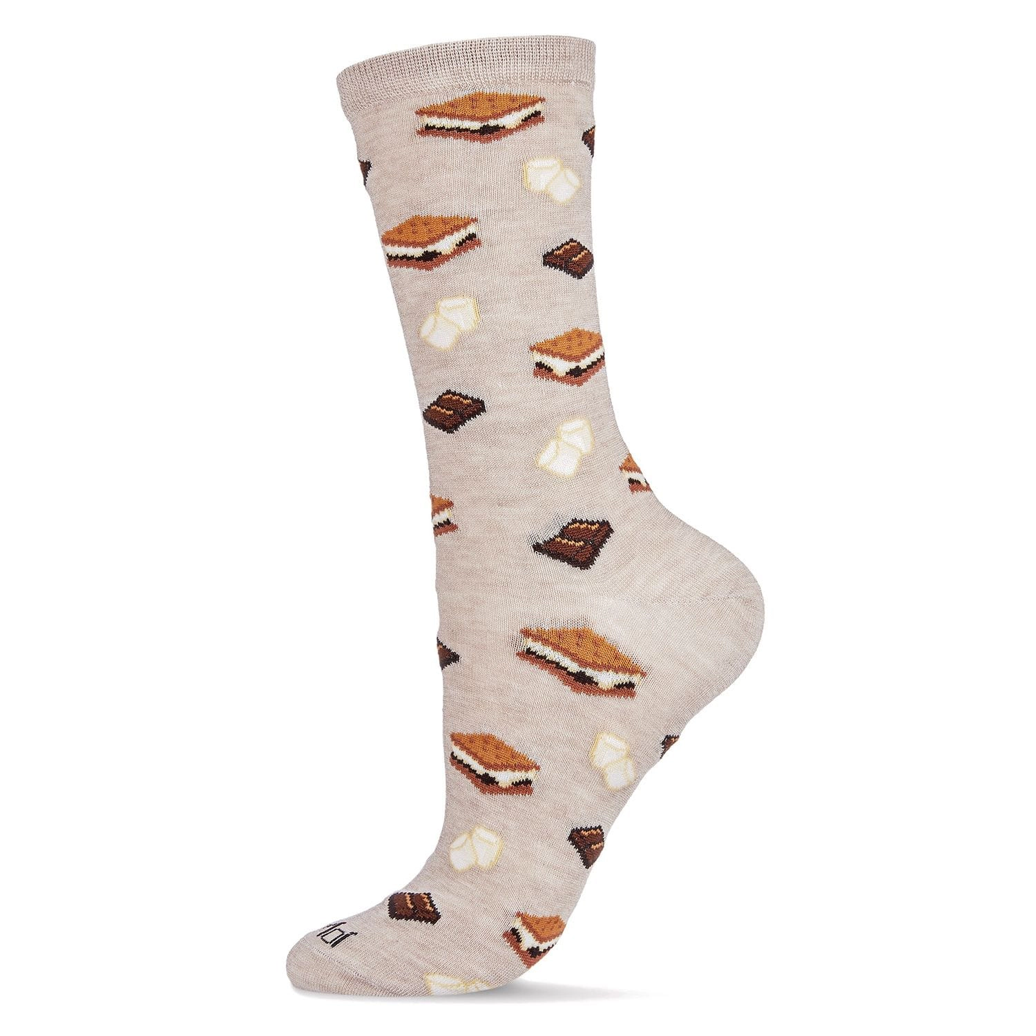MeMoi I'd Like S'more Please Bamboo Blend Crew Socks