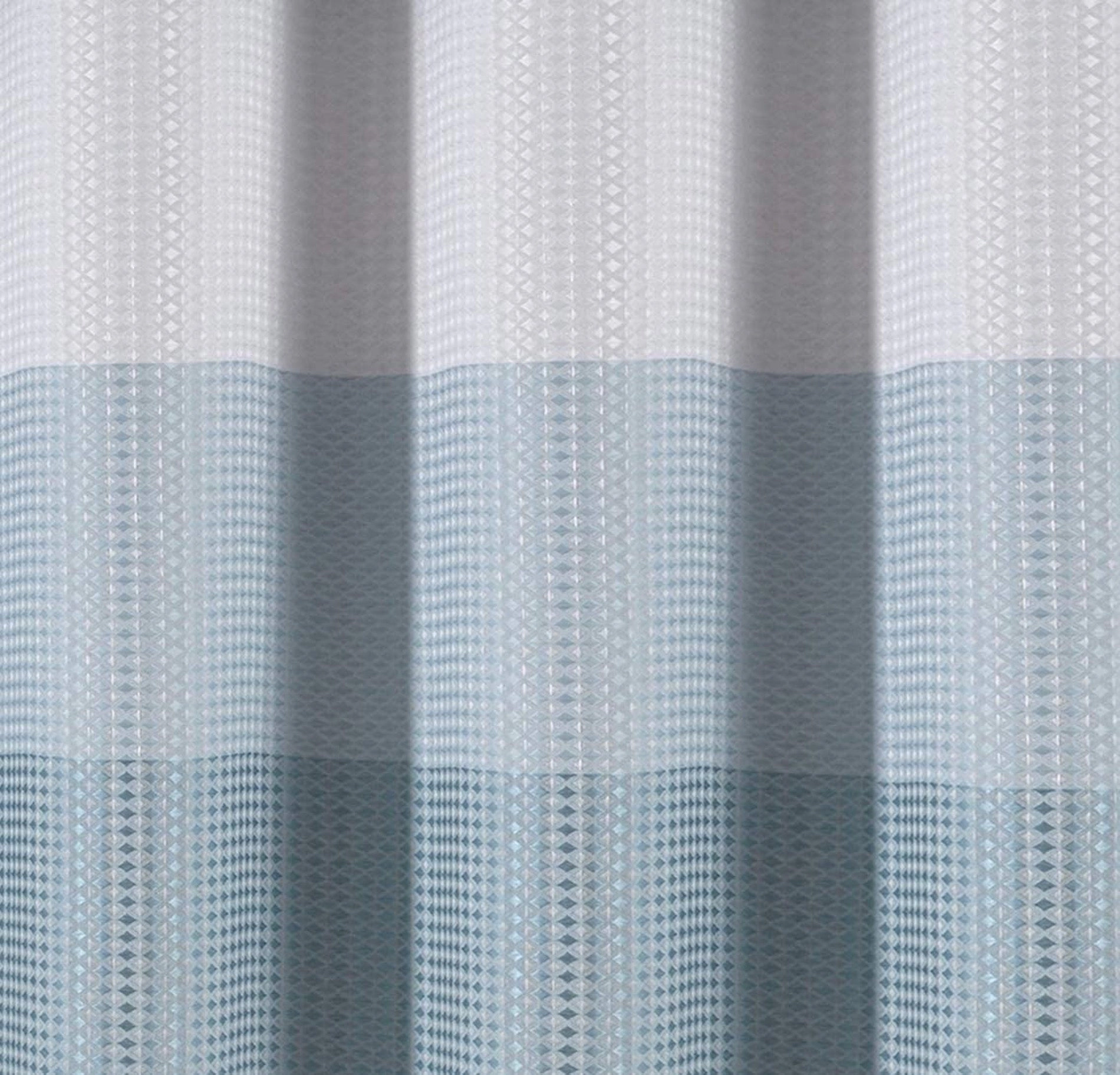 Dainty Home Waffle Weaved Ombre Striped Shower Curtain 70" W x 72" L