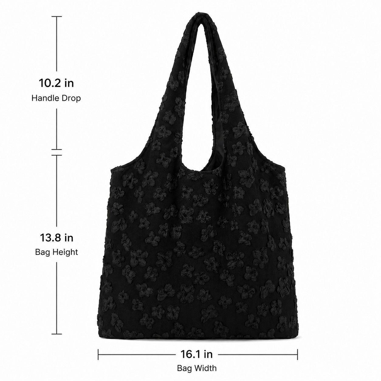Alilang Women's Floral Embroidered Shoulder Tote Bag Lightweight Foldable Everyday for Women, Pink