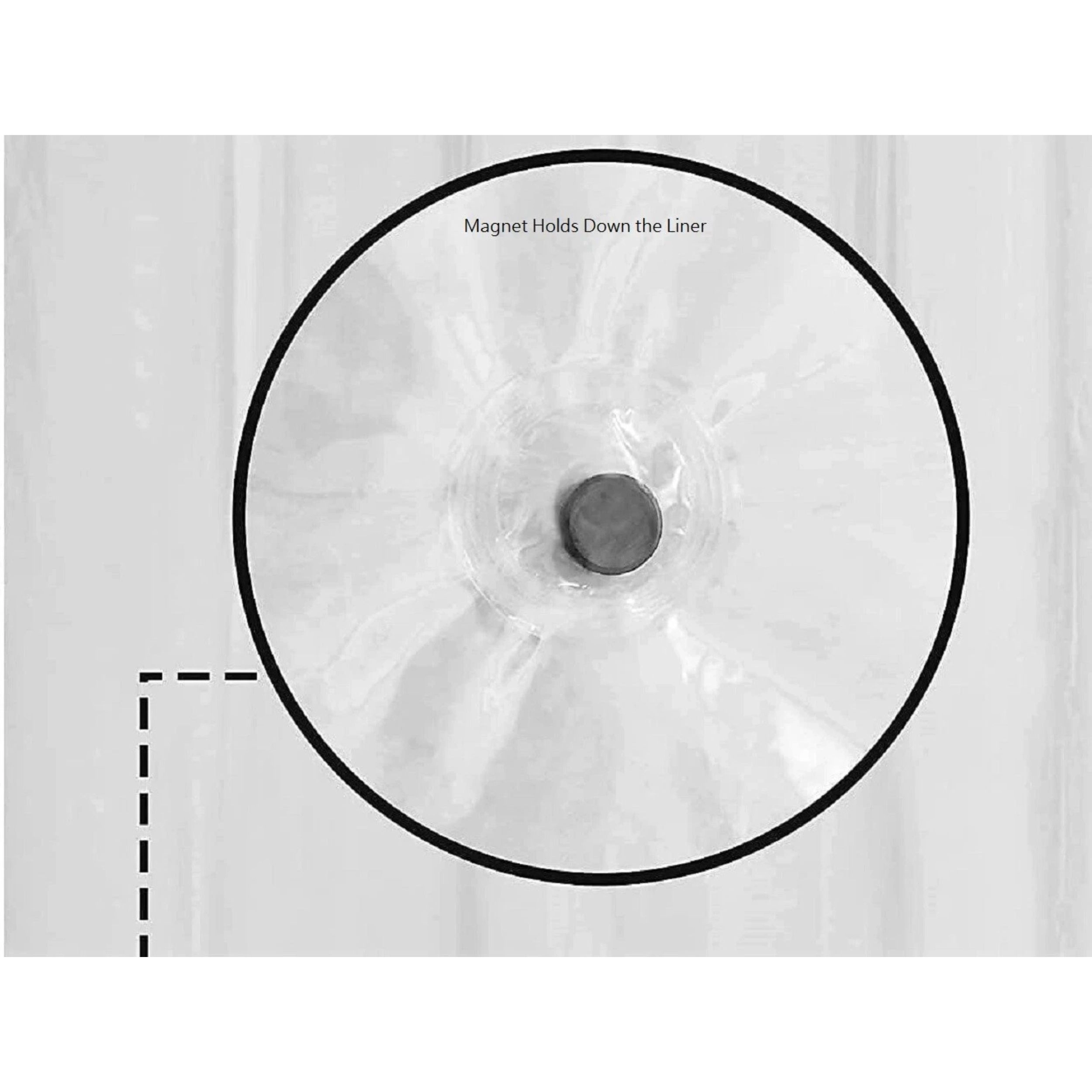 Home Collection Magnetized PVC Shower Curtain Liner 70" x 72" Mildew Resistant