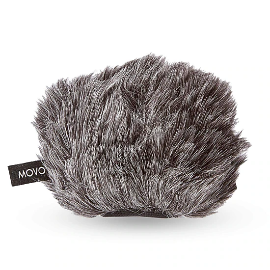 Movo WS-G9 Furry Outdoor Microphone Windscreen Muff, Dark Gray
