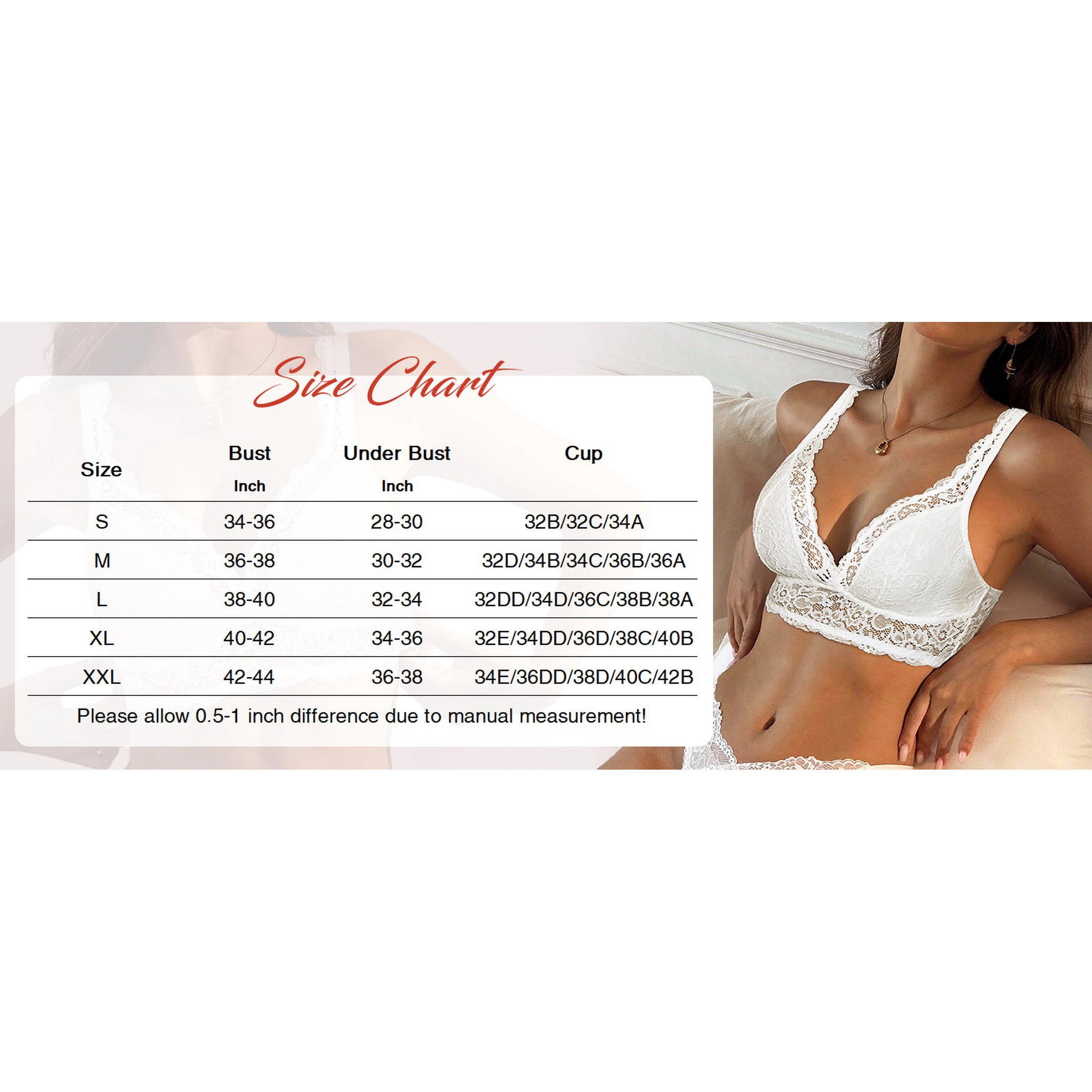 Avidlove Women's Lace V Neck Wireless Unlined Cami Bralette