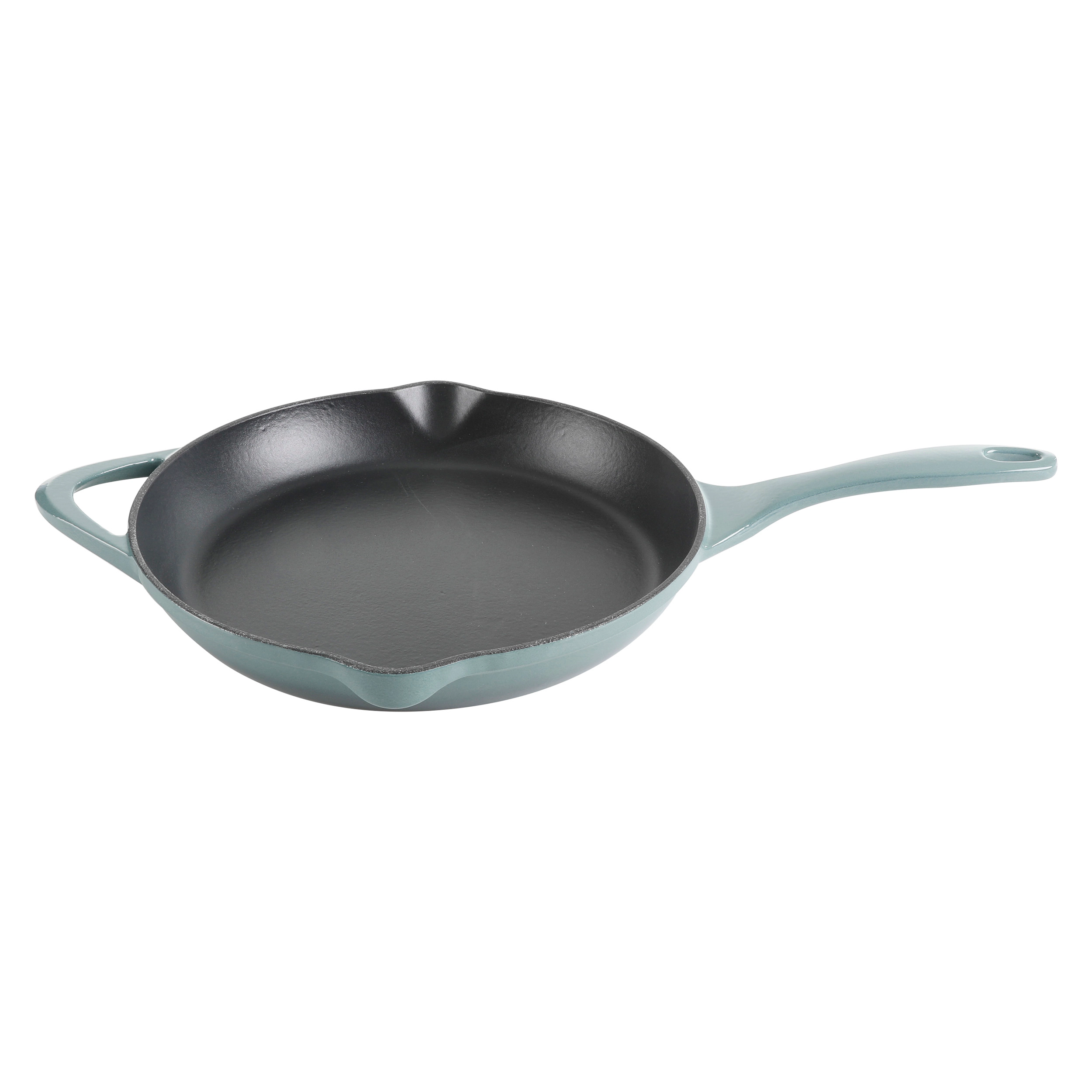 Cravings By Chrissy Teigen 11 Inch Round Enameled Cast Iron Skillet in Ombre Green