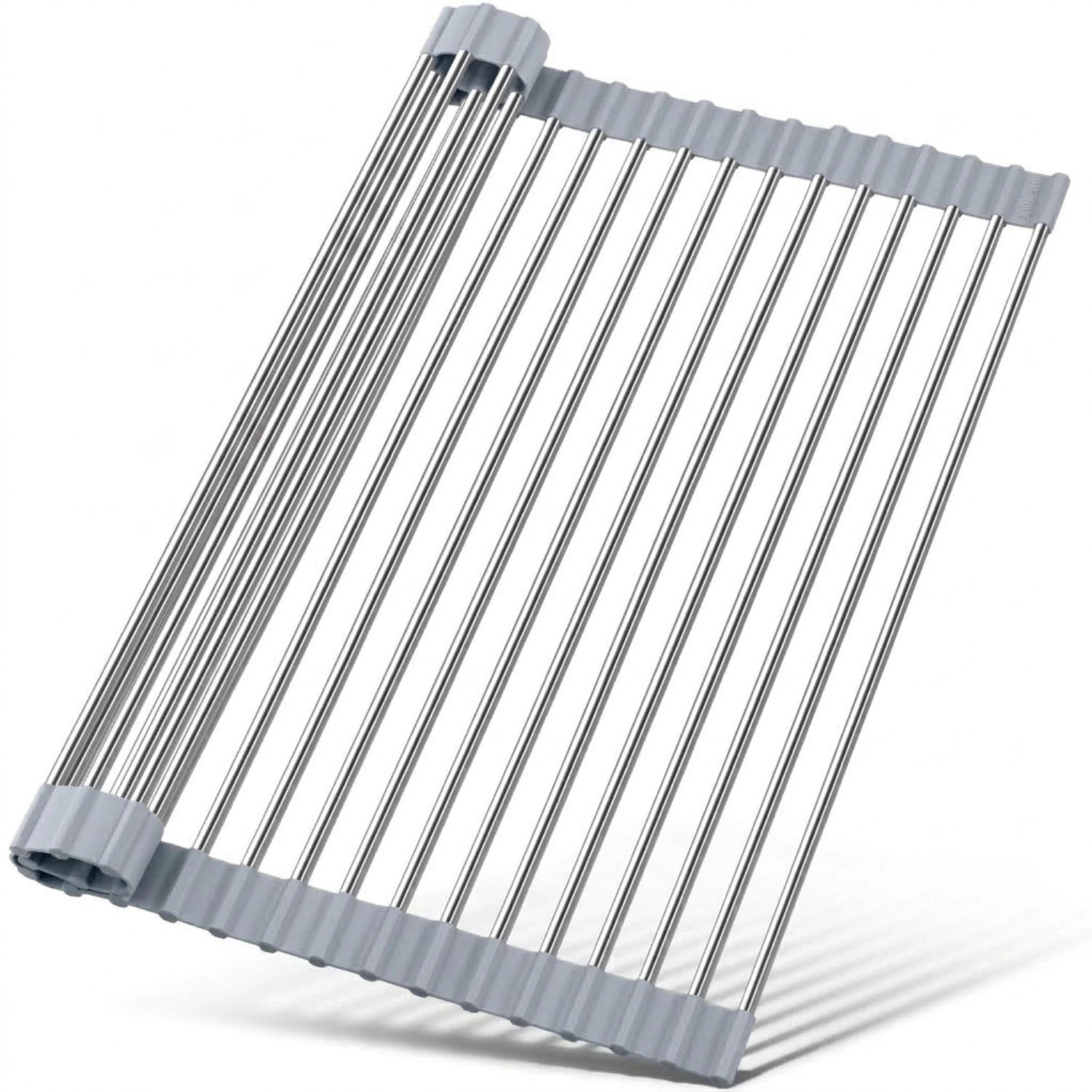 Zulay Kitchen 17.5” x 12” Roll Up Dish Drying Rack - Stainless Steel Over Sink Dish Drying Rack