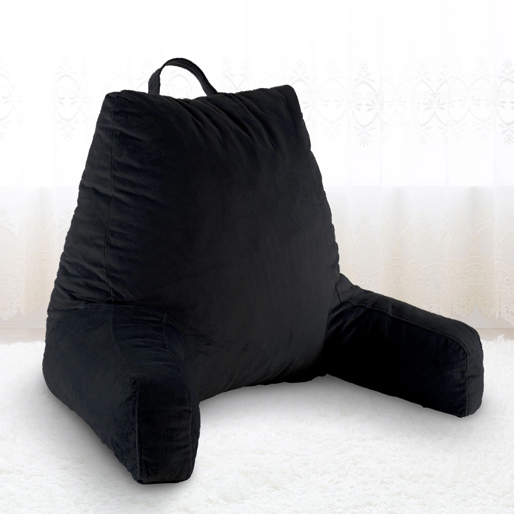 Cheer Collection Small Backrest Reading Pillow, Plush Fiber Filled TV Pillow
