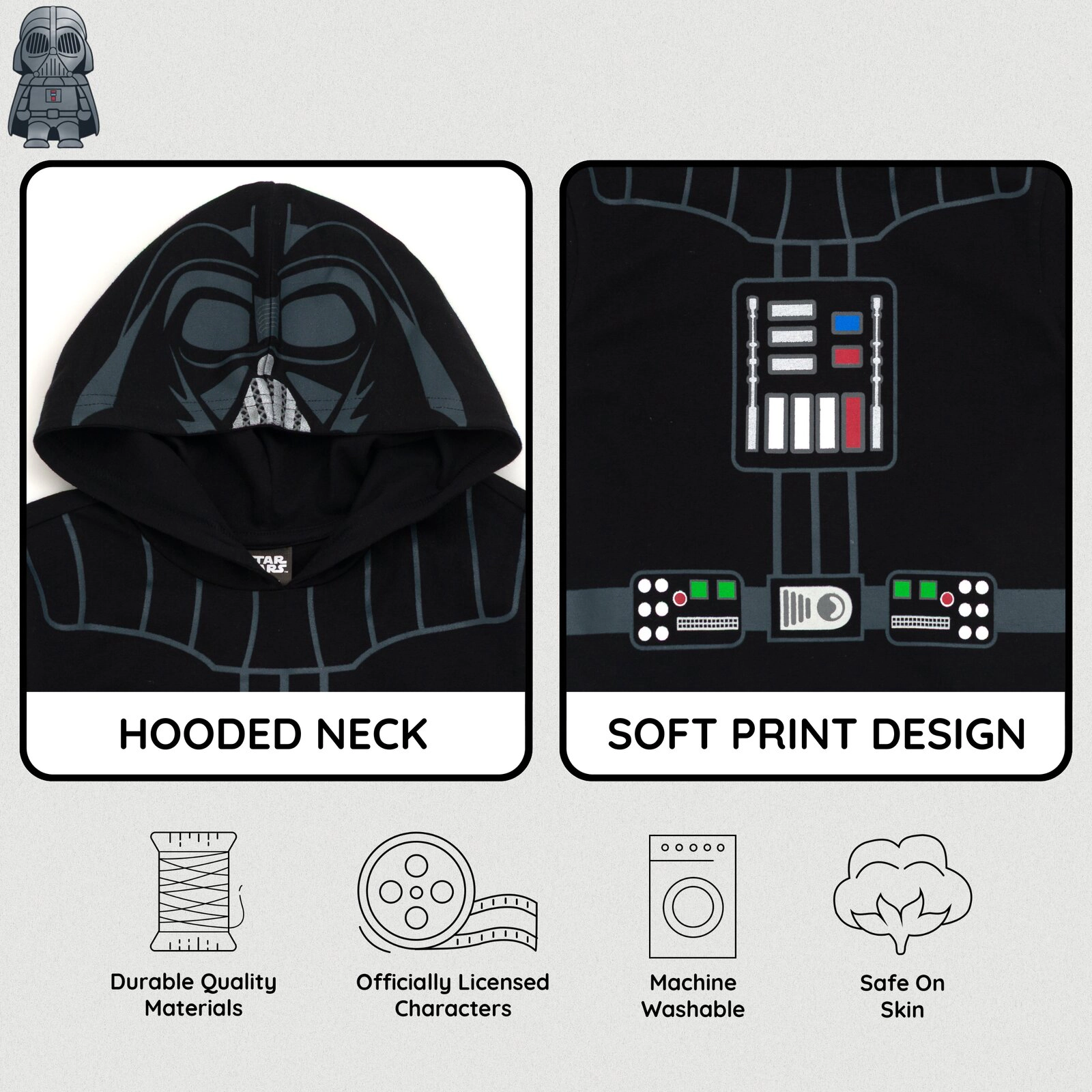 Star Wars Matching Family Cosplay Hooded T-Shirt