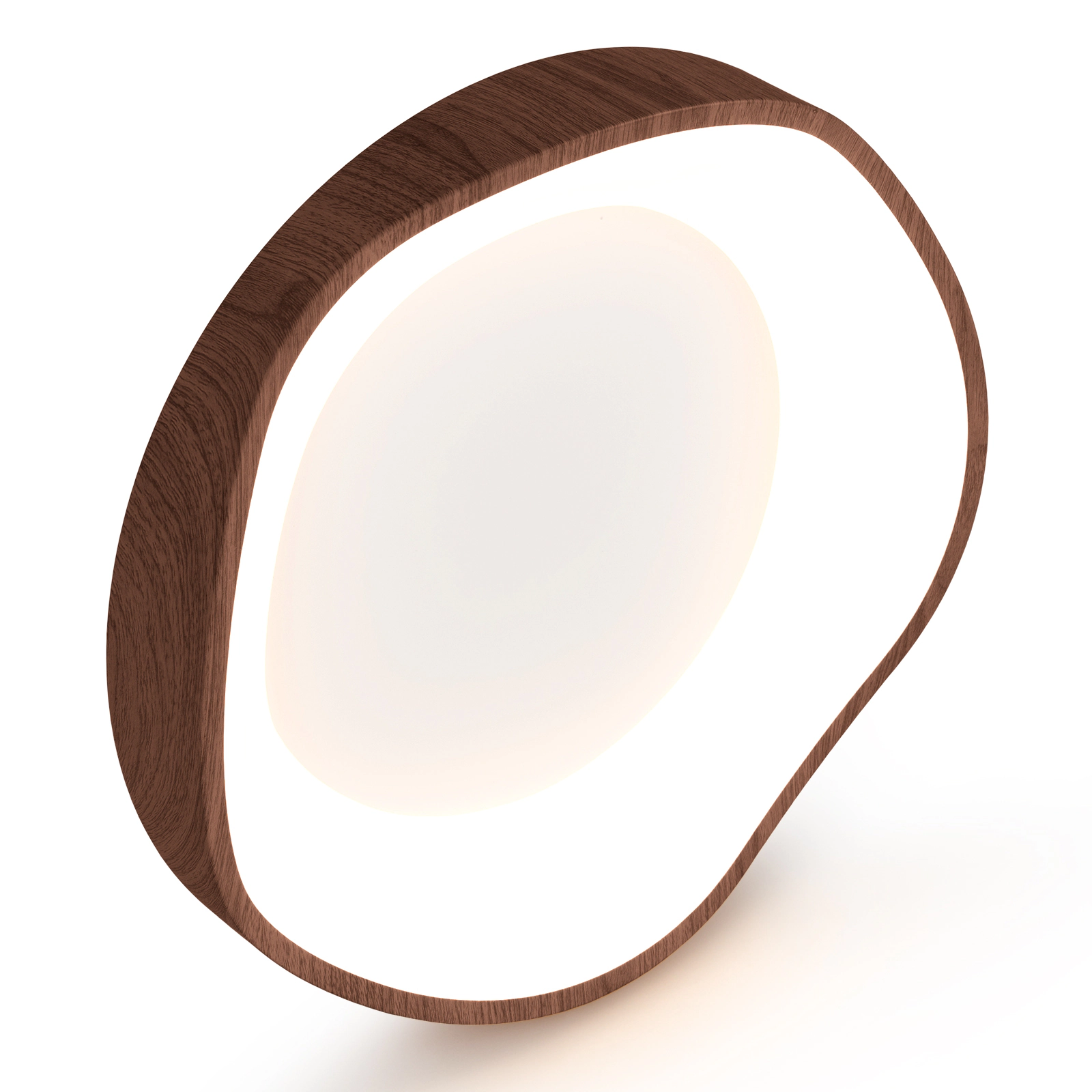 SUGIFT Brown 16.5-Inch Square 24W LED Flush Mount Ceiling Light