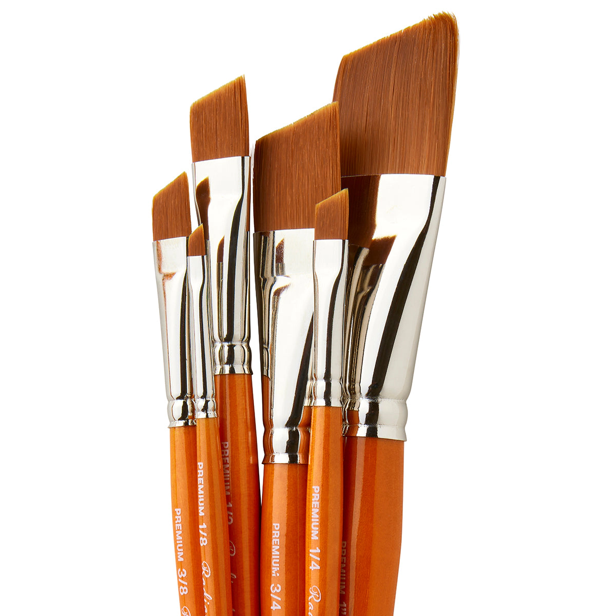 KINGART Radiant 6400 6-Piece Angular Shader Brush Set - Taklon Synthetic