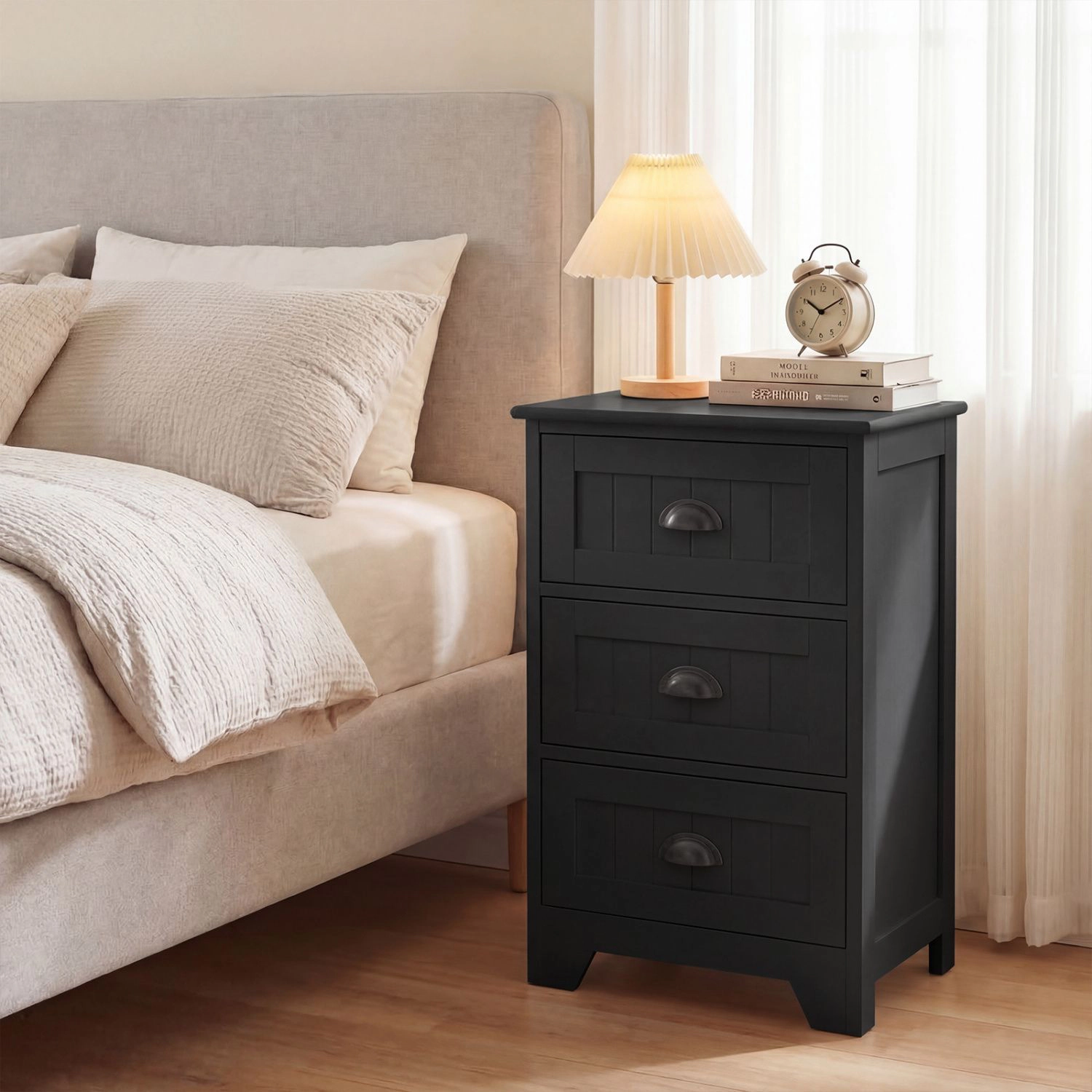 SlickBlue 3 Drawer End Table Nightstand Storage Cabinet