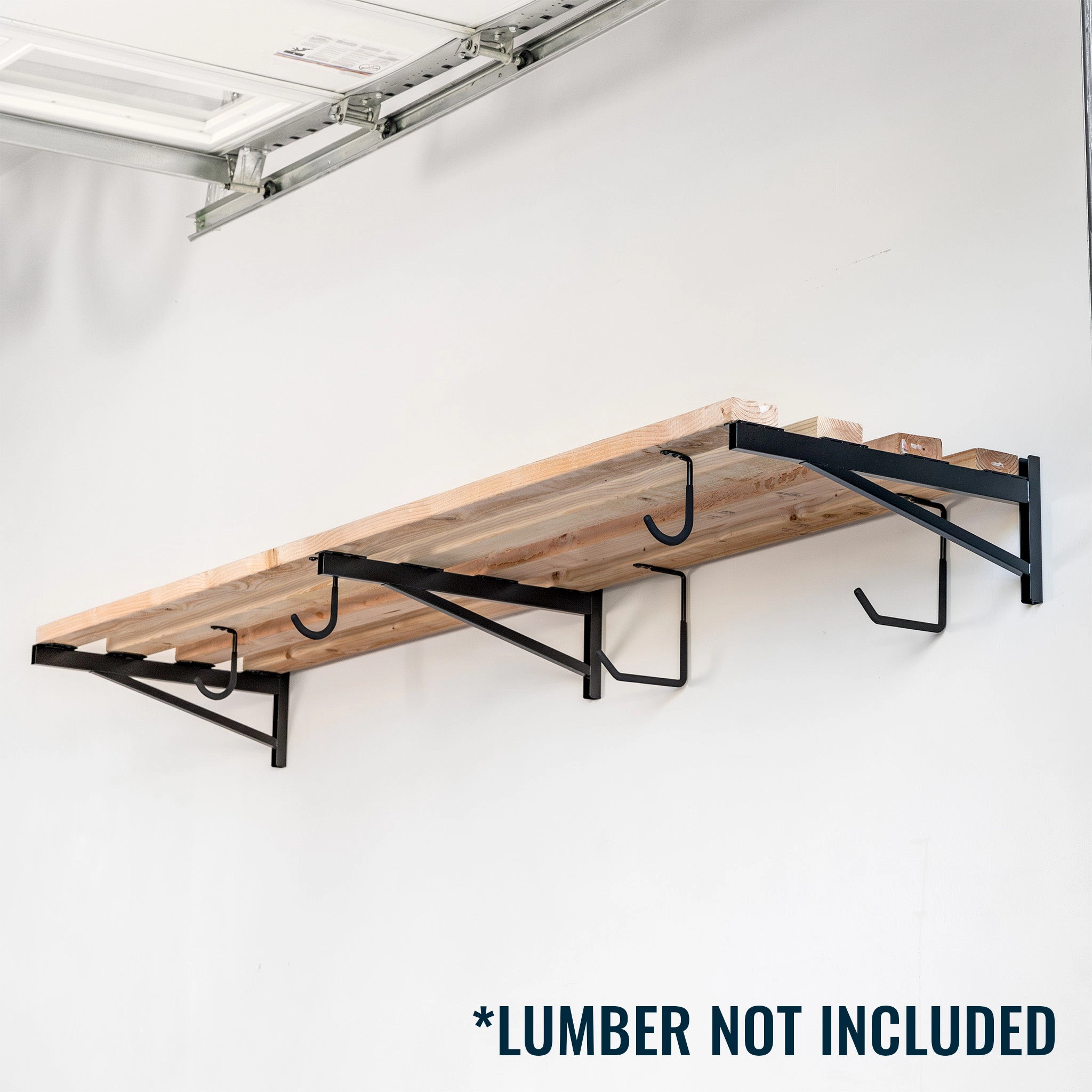 StoreYour 2' x 8' DIY Wall Shelf Brackets, Heavy Duty Garage Wall Shelf