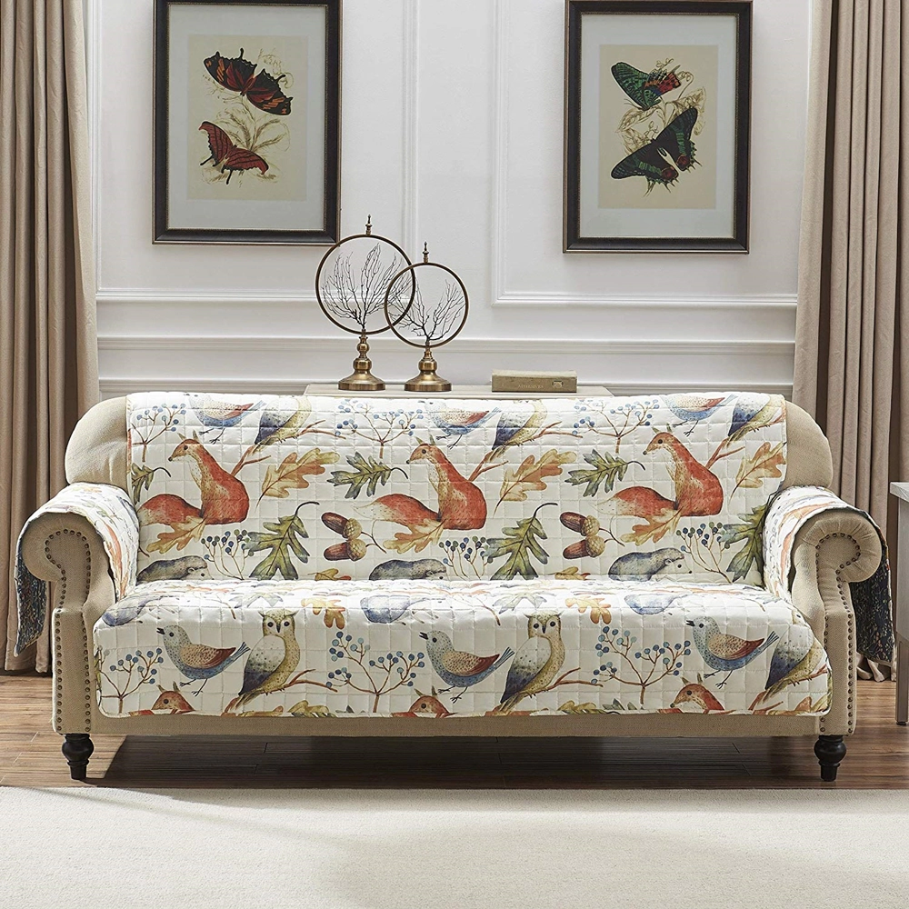 Barefoot Bungalow Willow Reversible Furniture Protector Slipcover Sofa 127x77" Multi