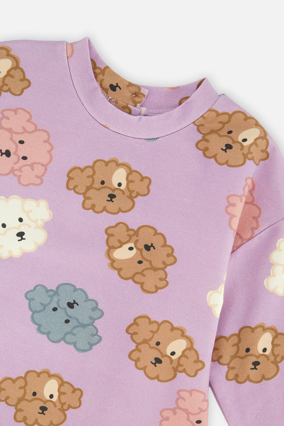 Deux par Girls Poodle Print Drop-Waist French Terry Dress