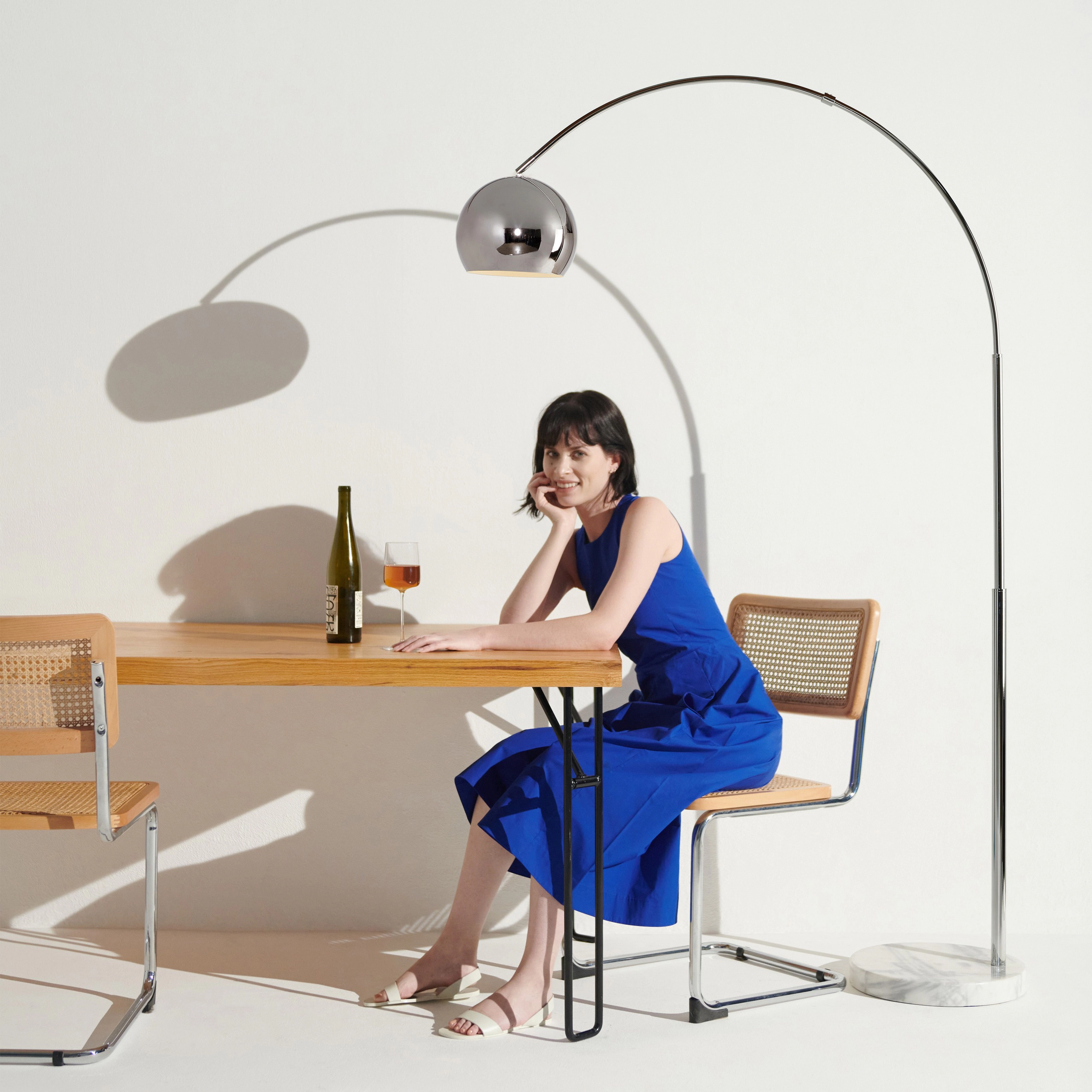 Brightech Olivia Marble Adjustable Floor Lamp