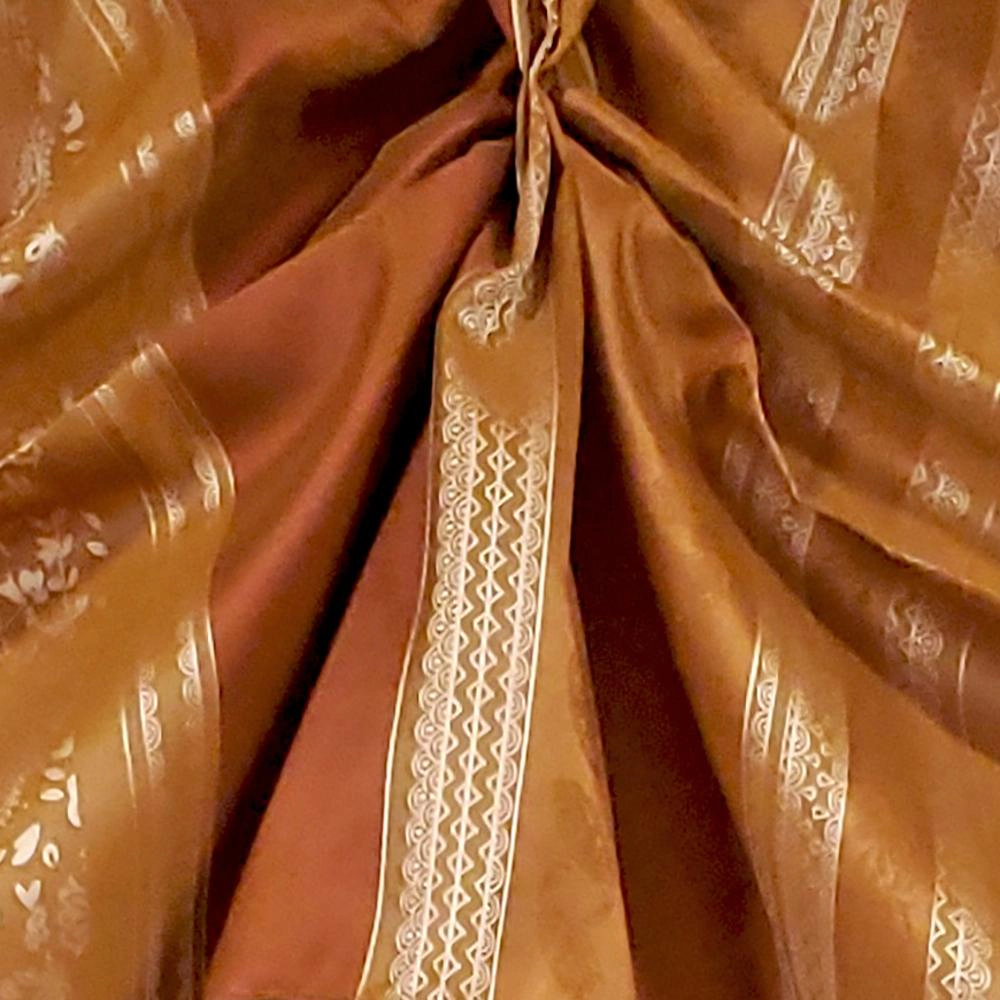 RLF Home Nikoleta Celebration Valance Hand Pleated Tabs Elegant Window Treatment Valance 36" x 18" Gold