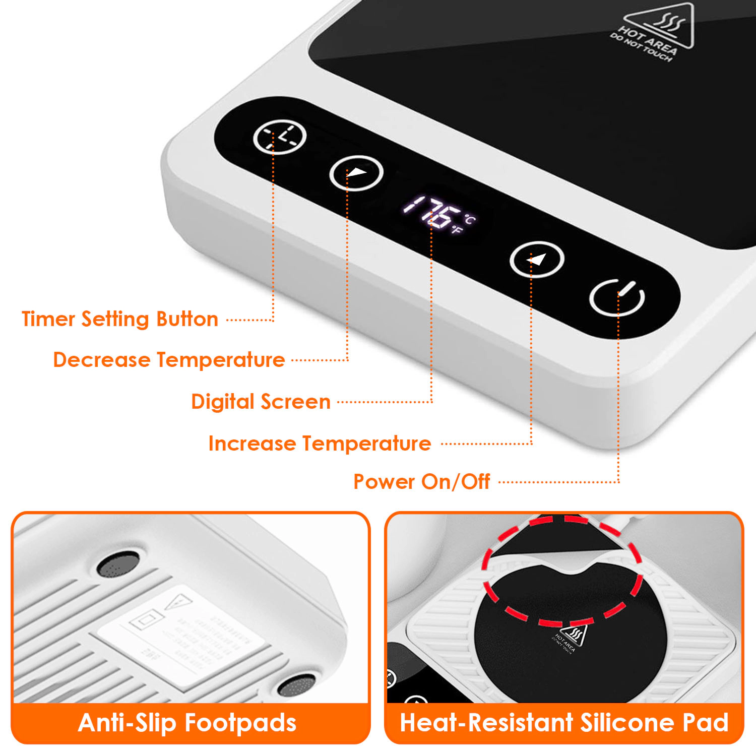 GBruno Electric Desktop Mug Warmer With Timer