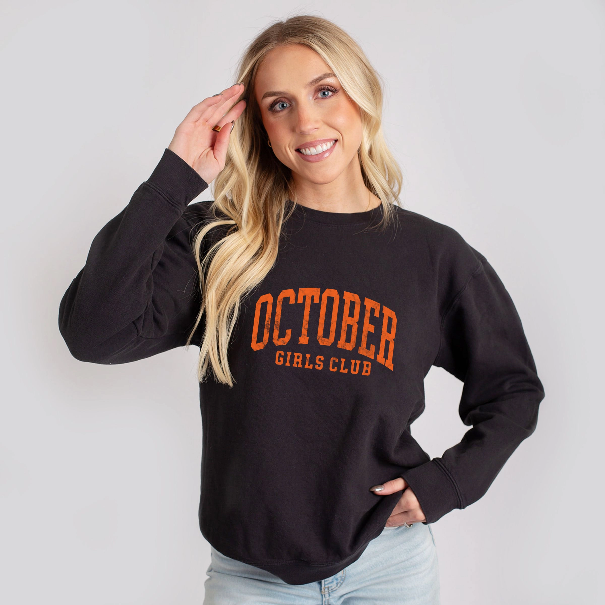 Simply Sage Market - Women's Lightweight Garment Dyed Sweatshirt October Girls Club