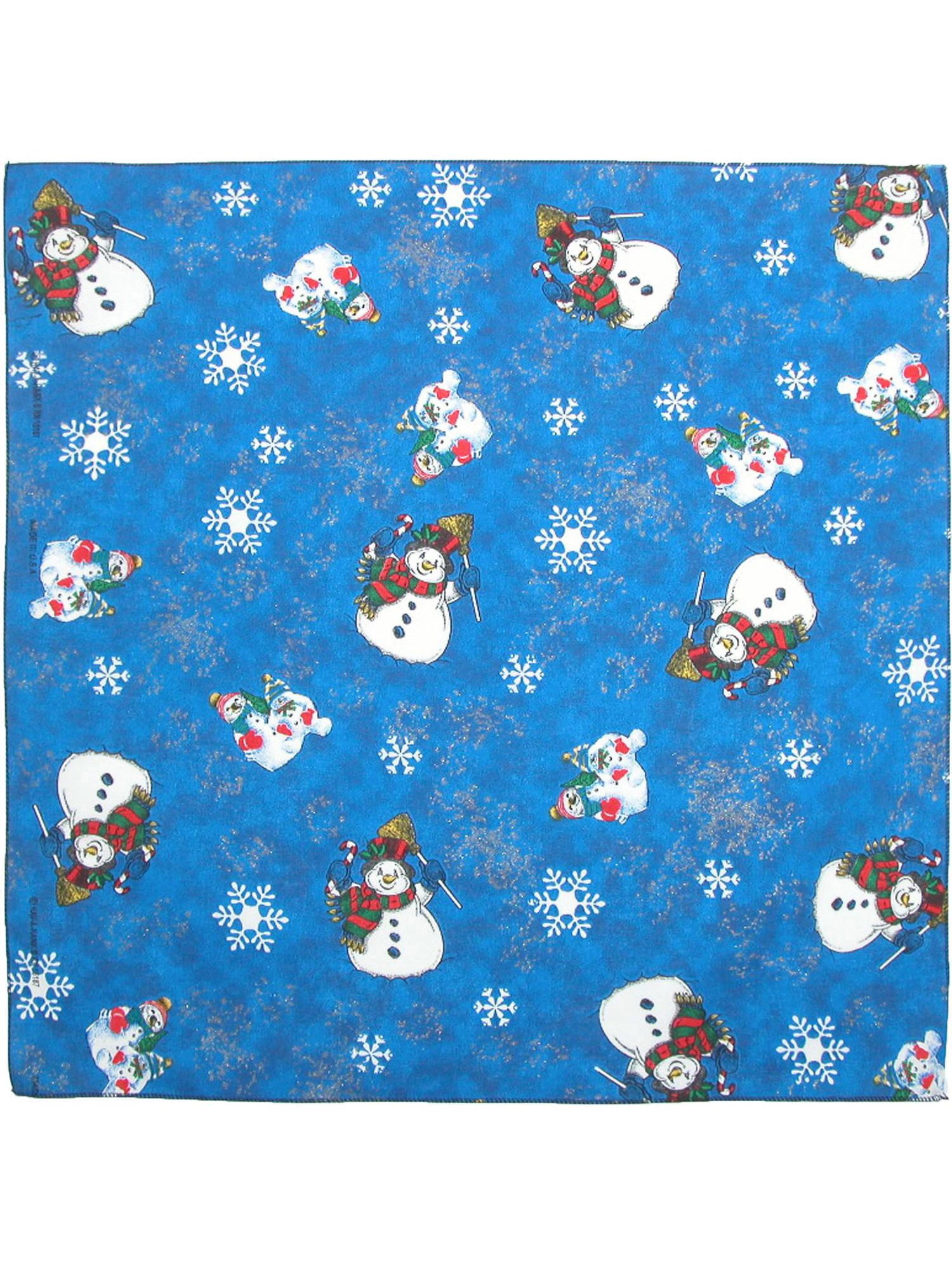 CTM® Women's Snowmen Holiday Christmas Bandana
