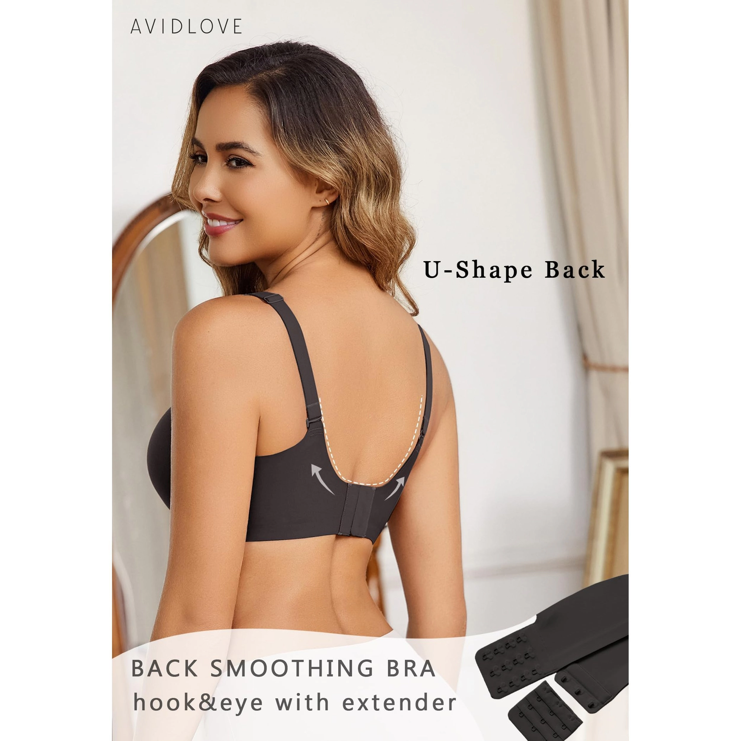 Avidlove Women's Seamless Wireless Padded Bralette