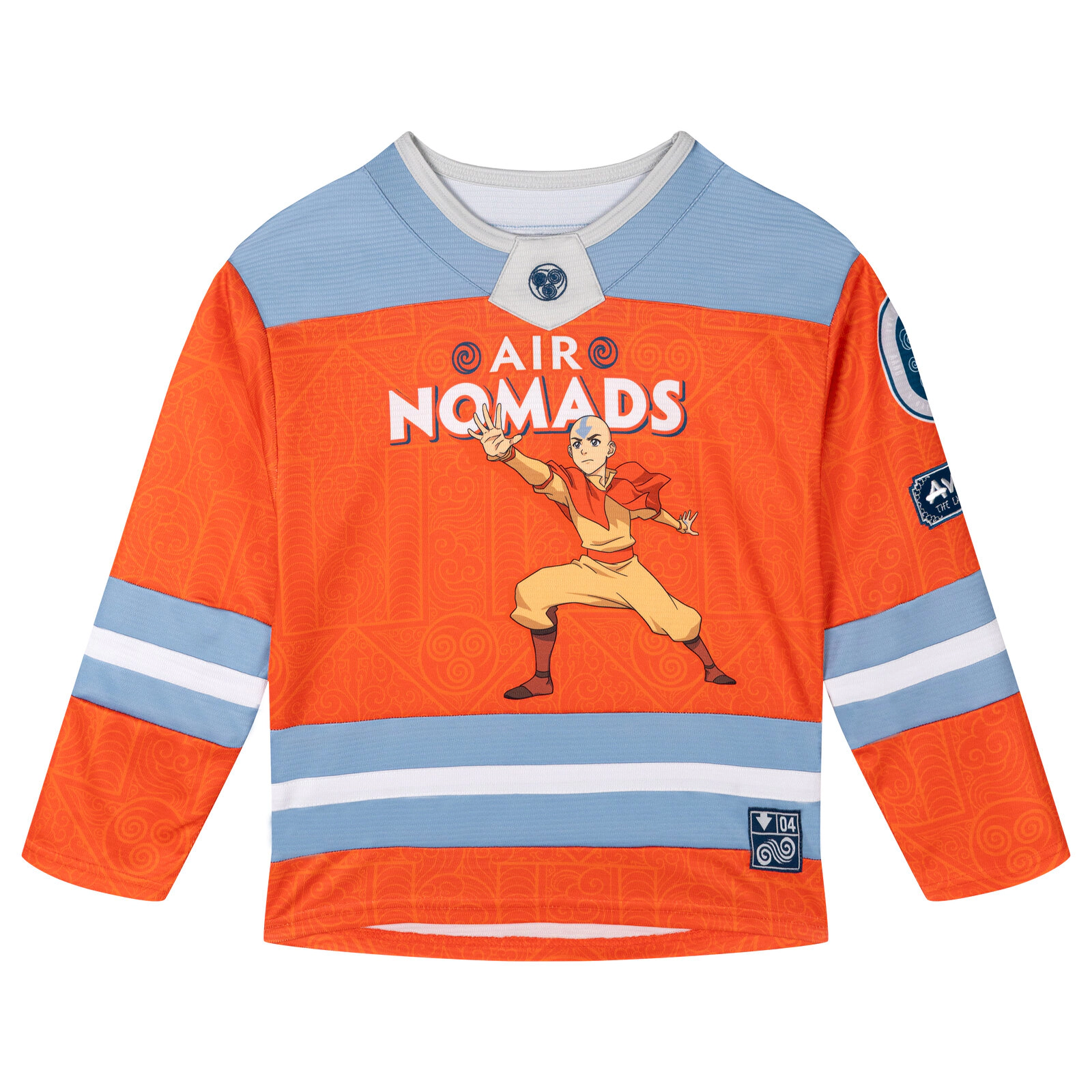 Avatar The Last Airbender Aang Boys' Athletic Long Sleeve Tee