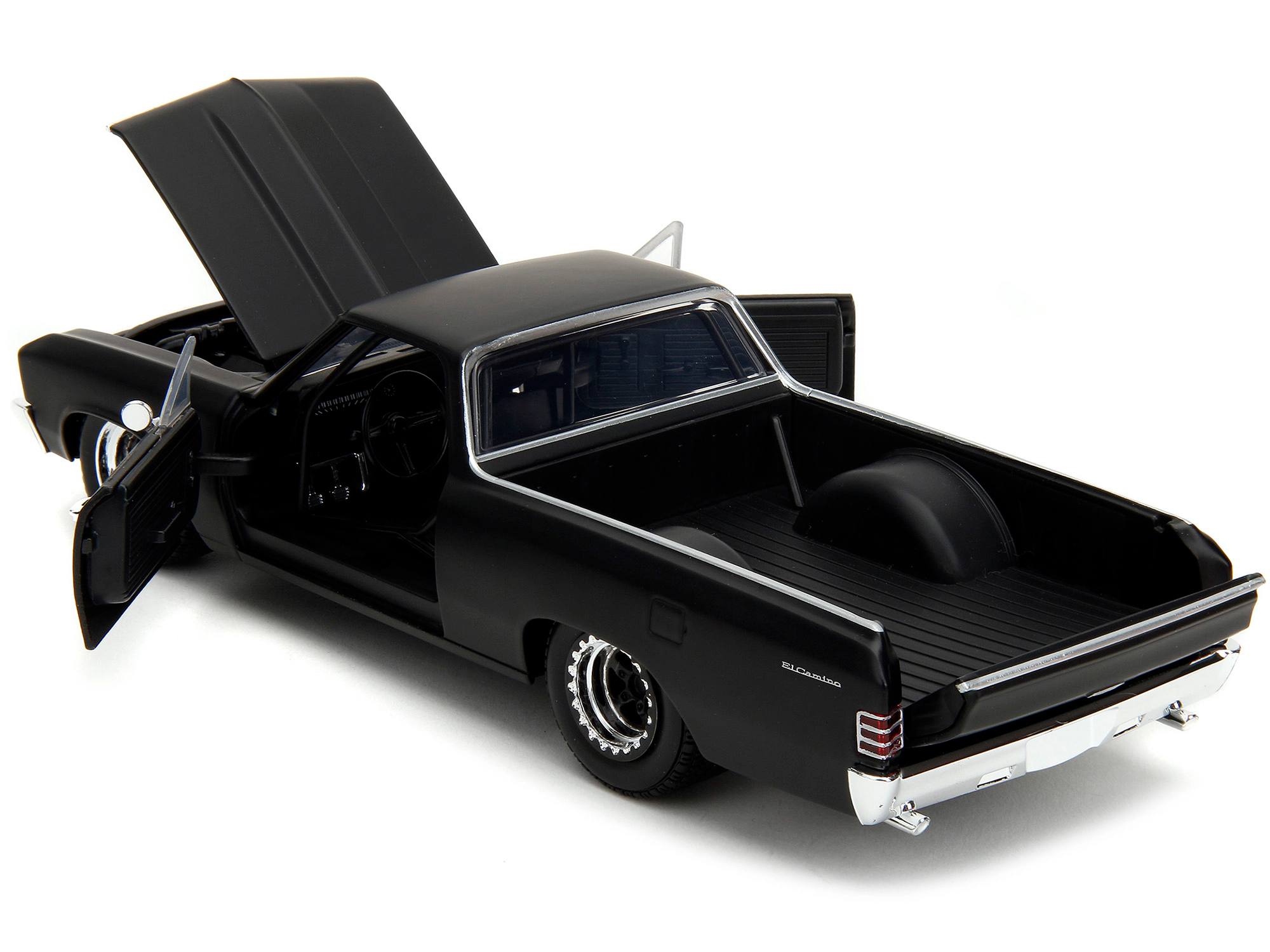 Jada 1967 Chevrolet El Camino Matt Black "Fast & Furious" Series 1/ Diecast Model Car by Jada